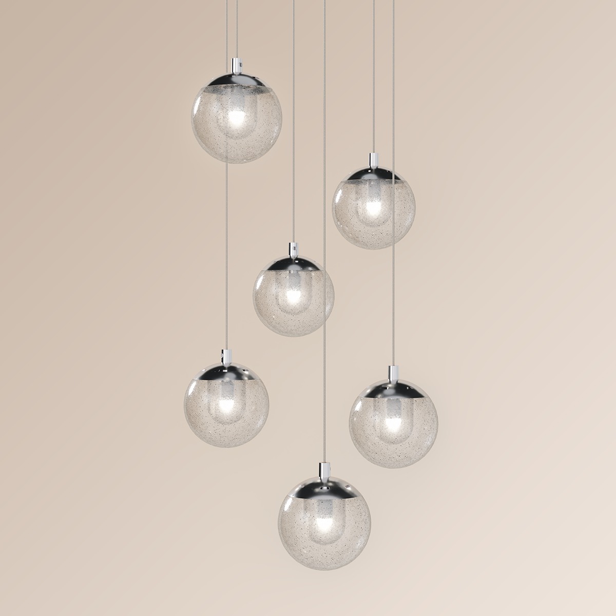 Champagne Bubbles LED 12 inch Polished Chrome Pendant Ceiling Light