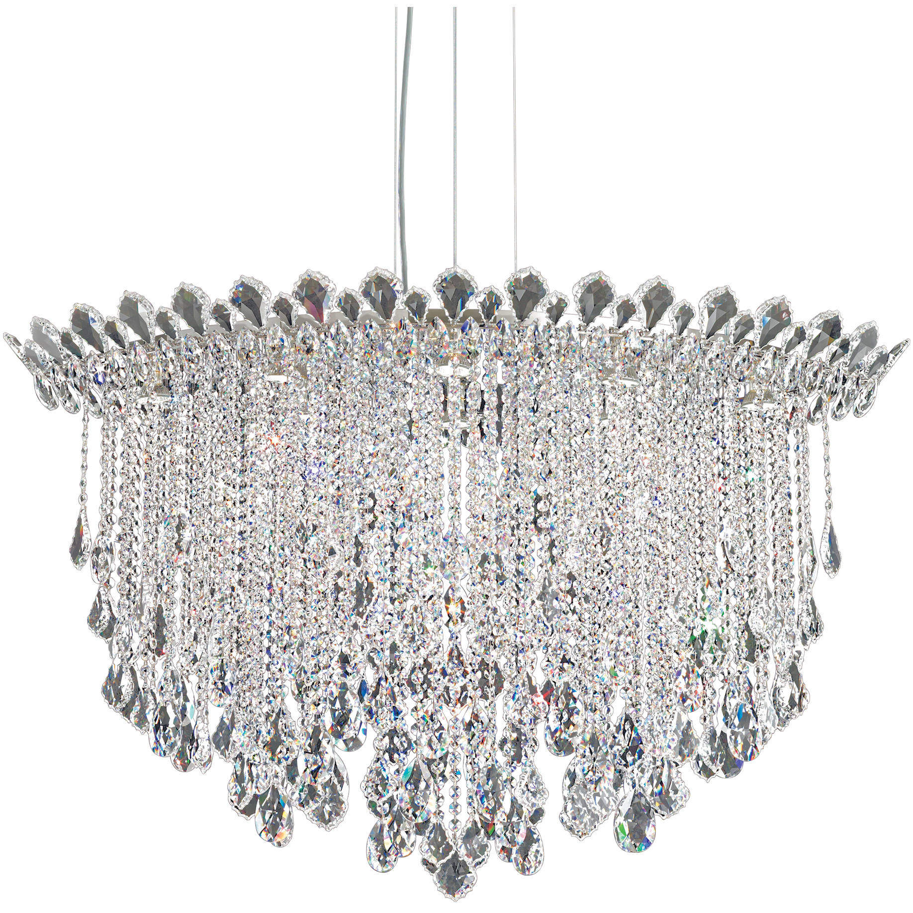 Trilliane Strands 8 Light 25 inch Polished Stainless Steel Pendant Ceiling Light in Radiance