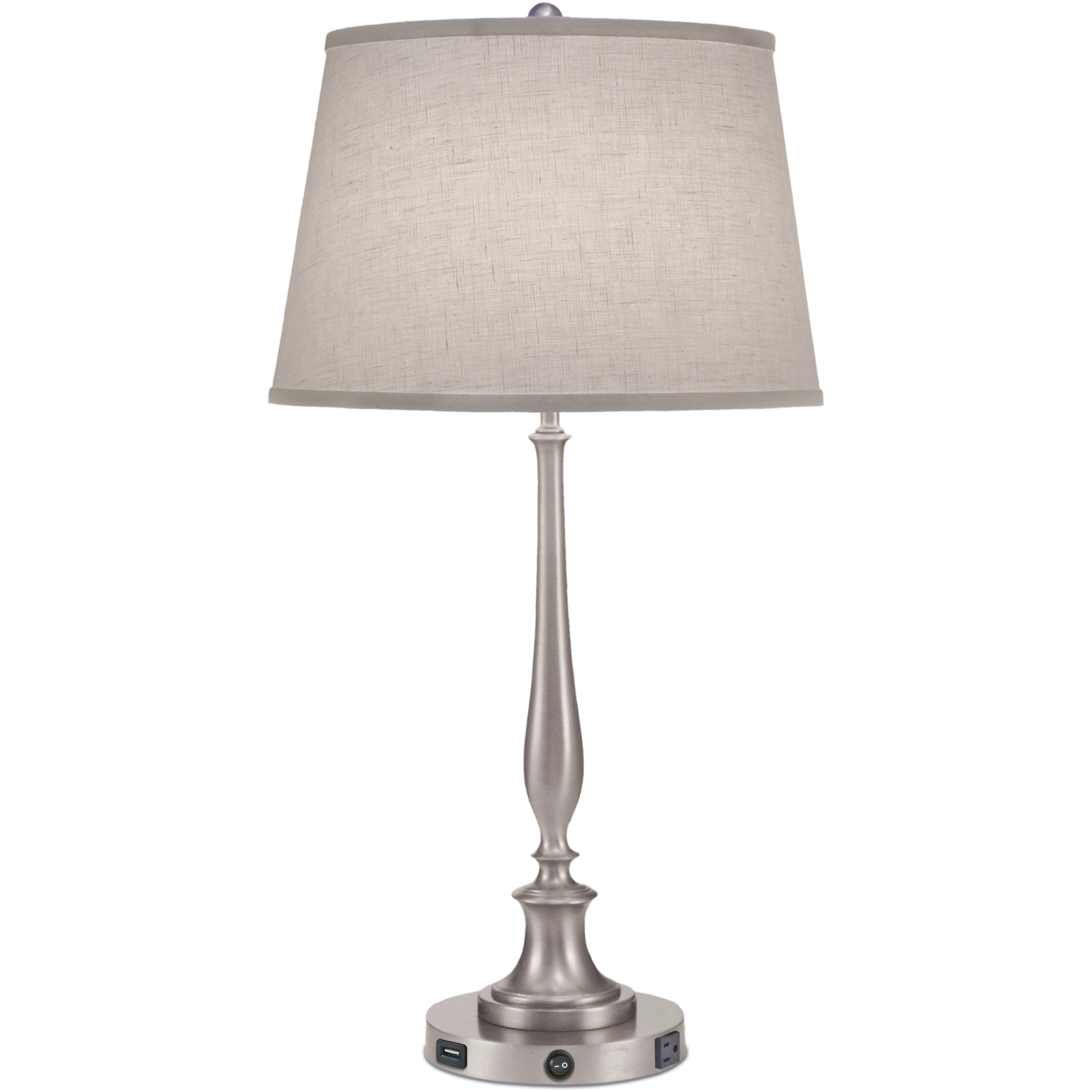 Ellie 29 inch Satin Nickel Table Lamp Portable Light