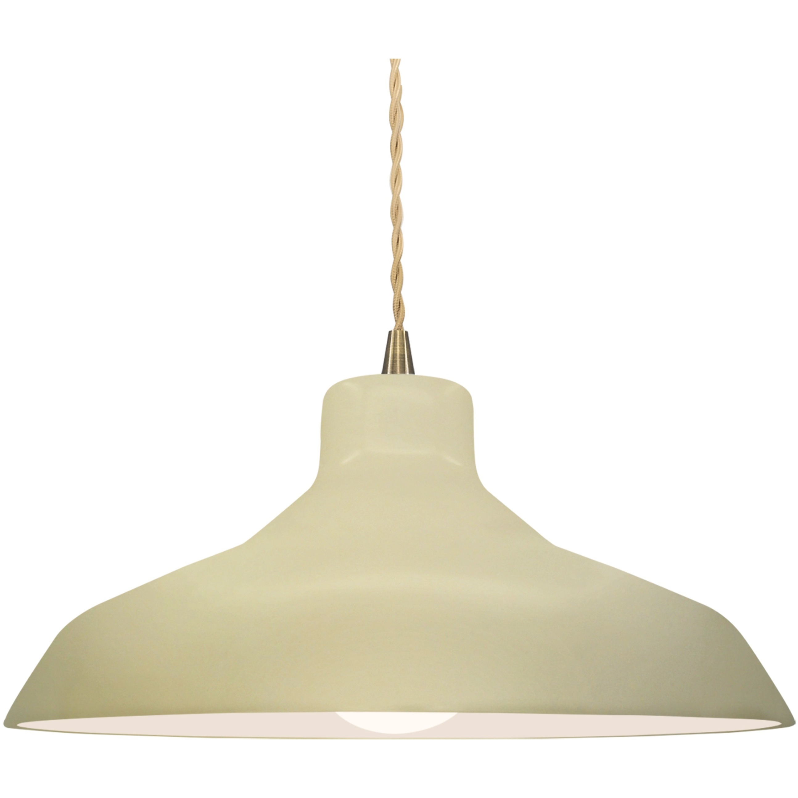 Radiance 1 Light 15.5 inch Vanilla Gloss and Antique Brass Pendant Ceiling Light