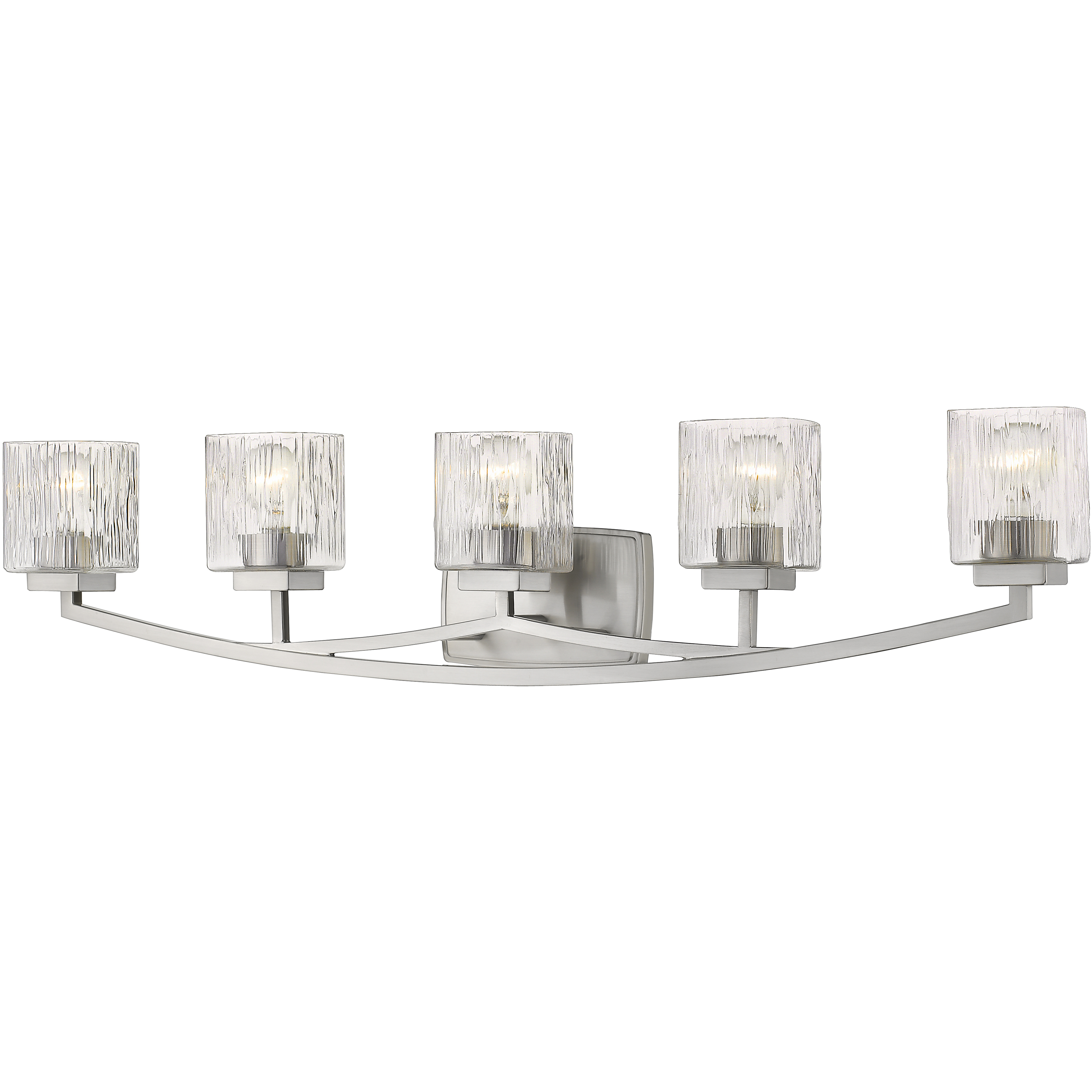 Zaid 5 Light 40 inch Brushed Nickel Vanity Wall Light