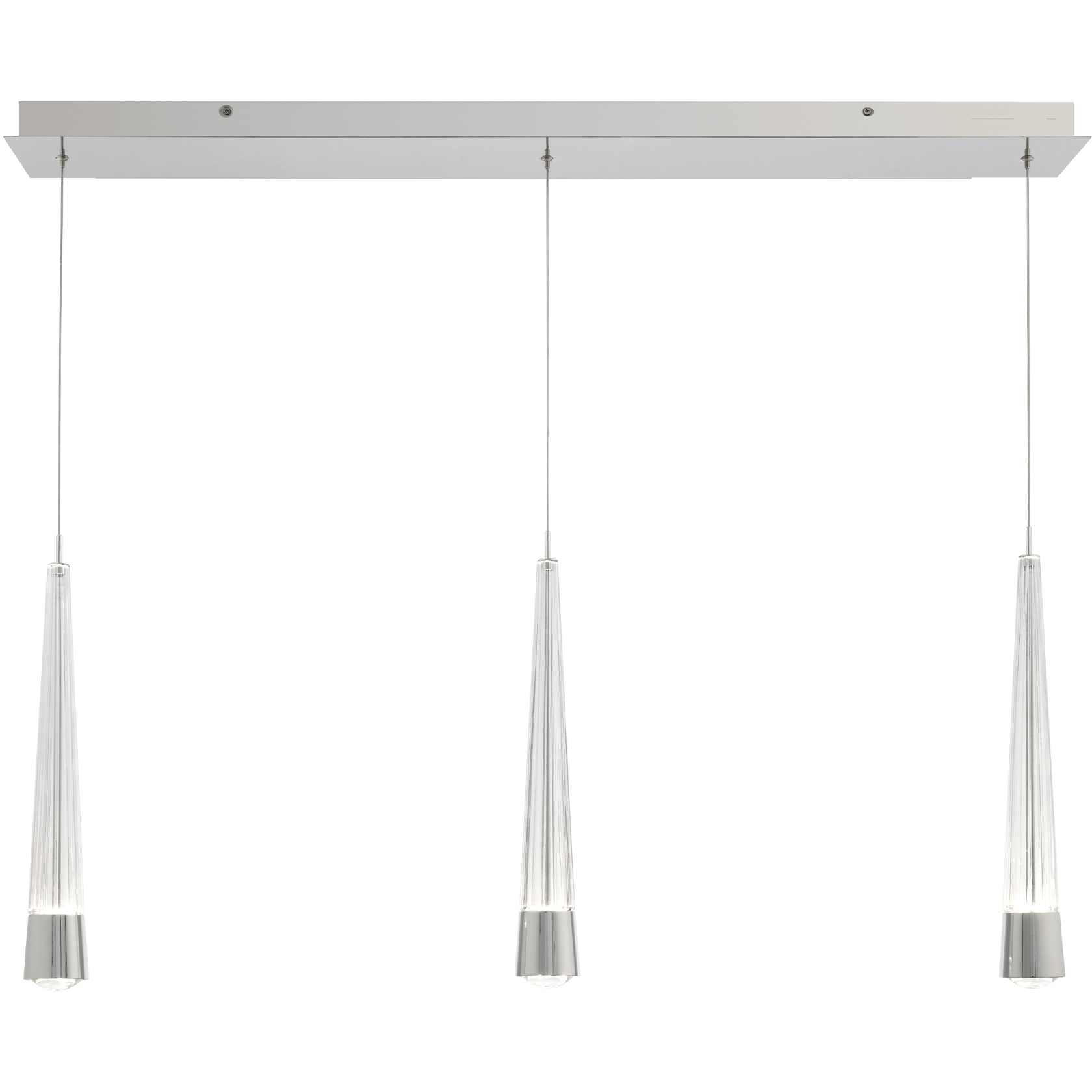Quill LED 14 inch Chrome Multi-Light Pendant Ceiling Light, dweLED