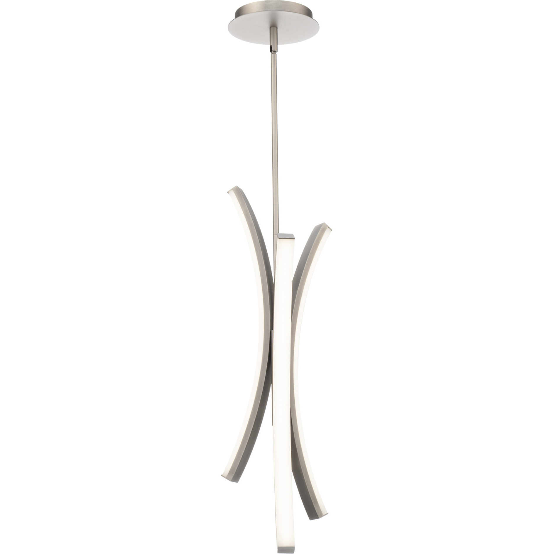 Tusk LED 10.25 inch Brushed Nickel Pendant Ceiling Light in 2700K, dweLED