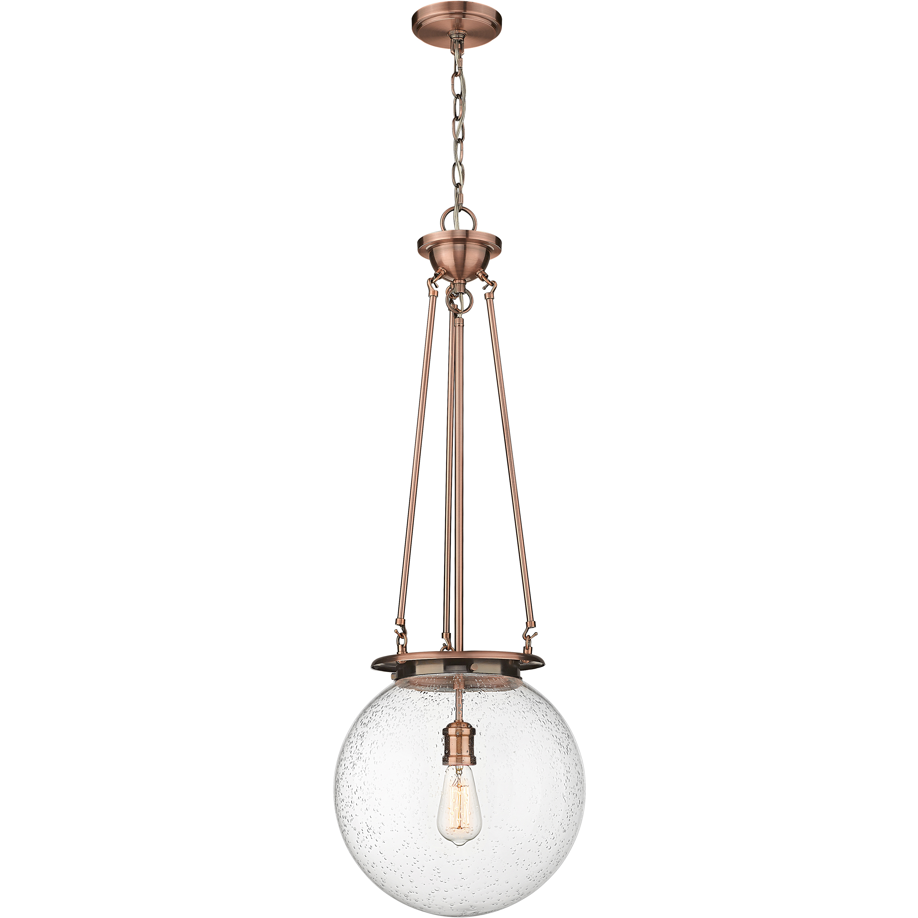 Beacon 1 Light 14 inch Antique Copper Pendant Ceiling Light