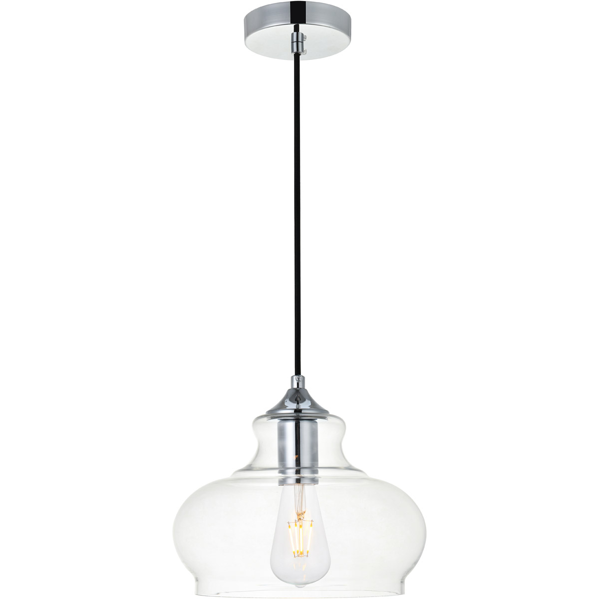 Destry 1 Light 9.4 inch Chrome Pendant Ceiling Light