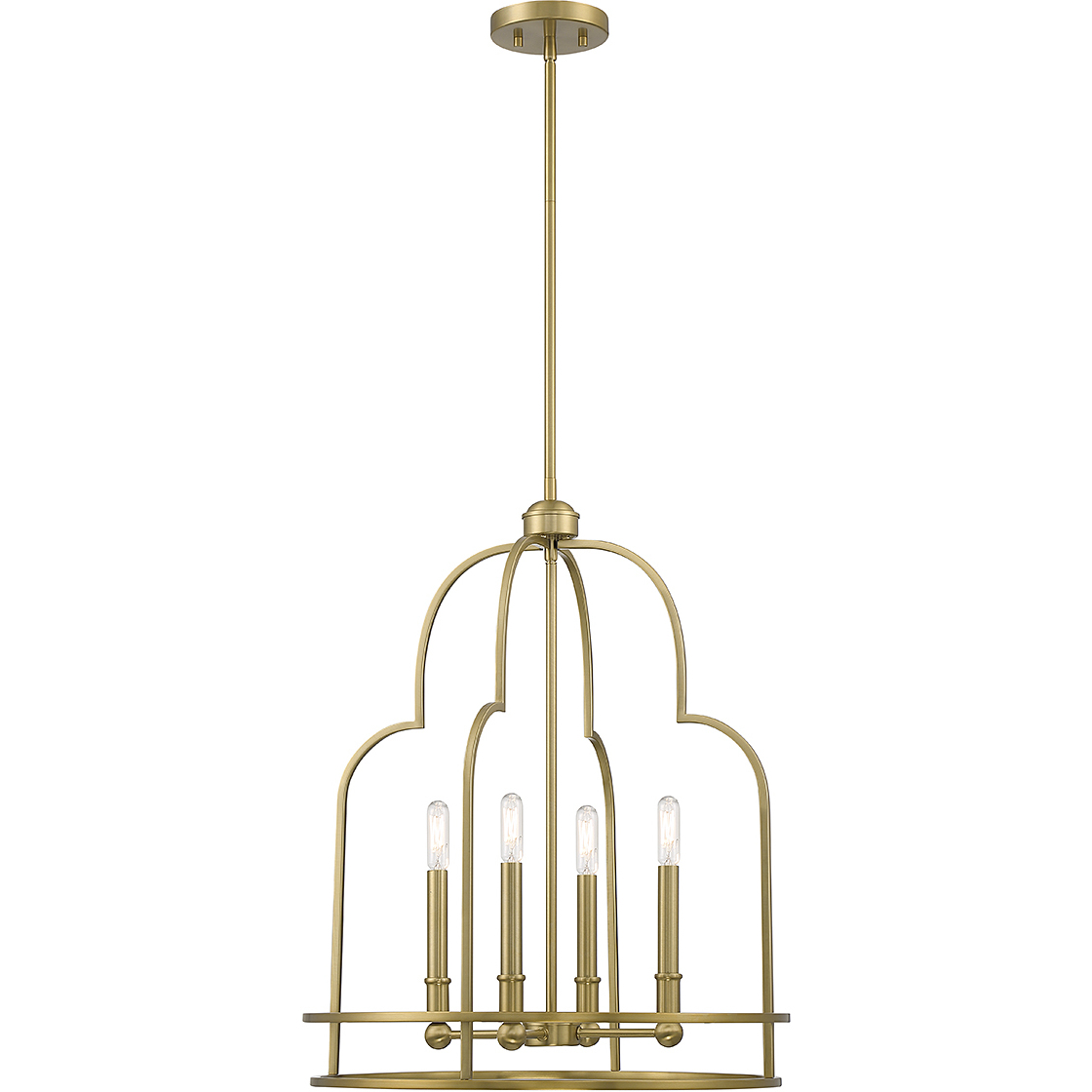 Diplomat 4 Light 20 inch Warm Brass Pendant Ceiling Light