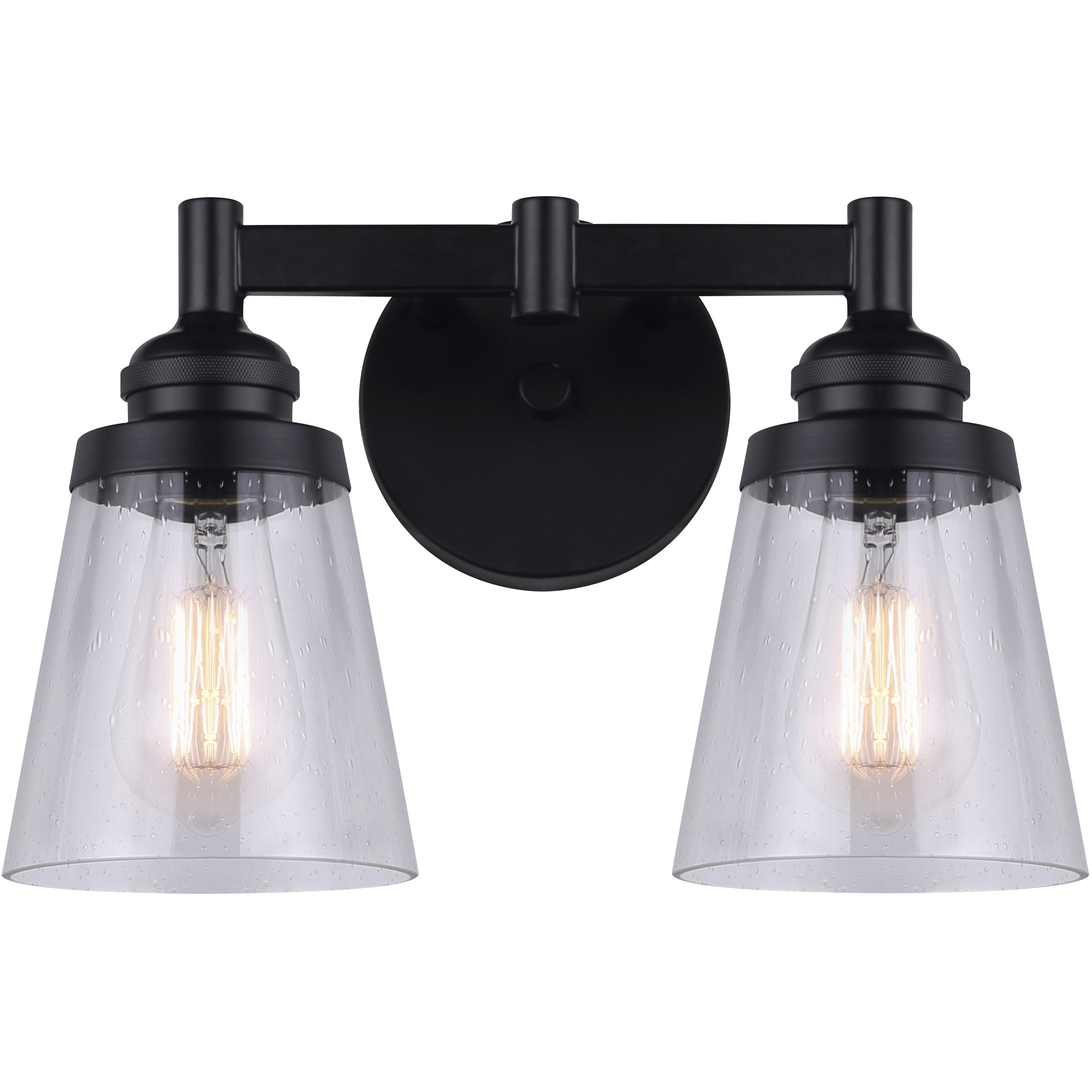 Declan 2 Light 14 inch Matte Black Vanity Light Wall Light