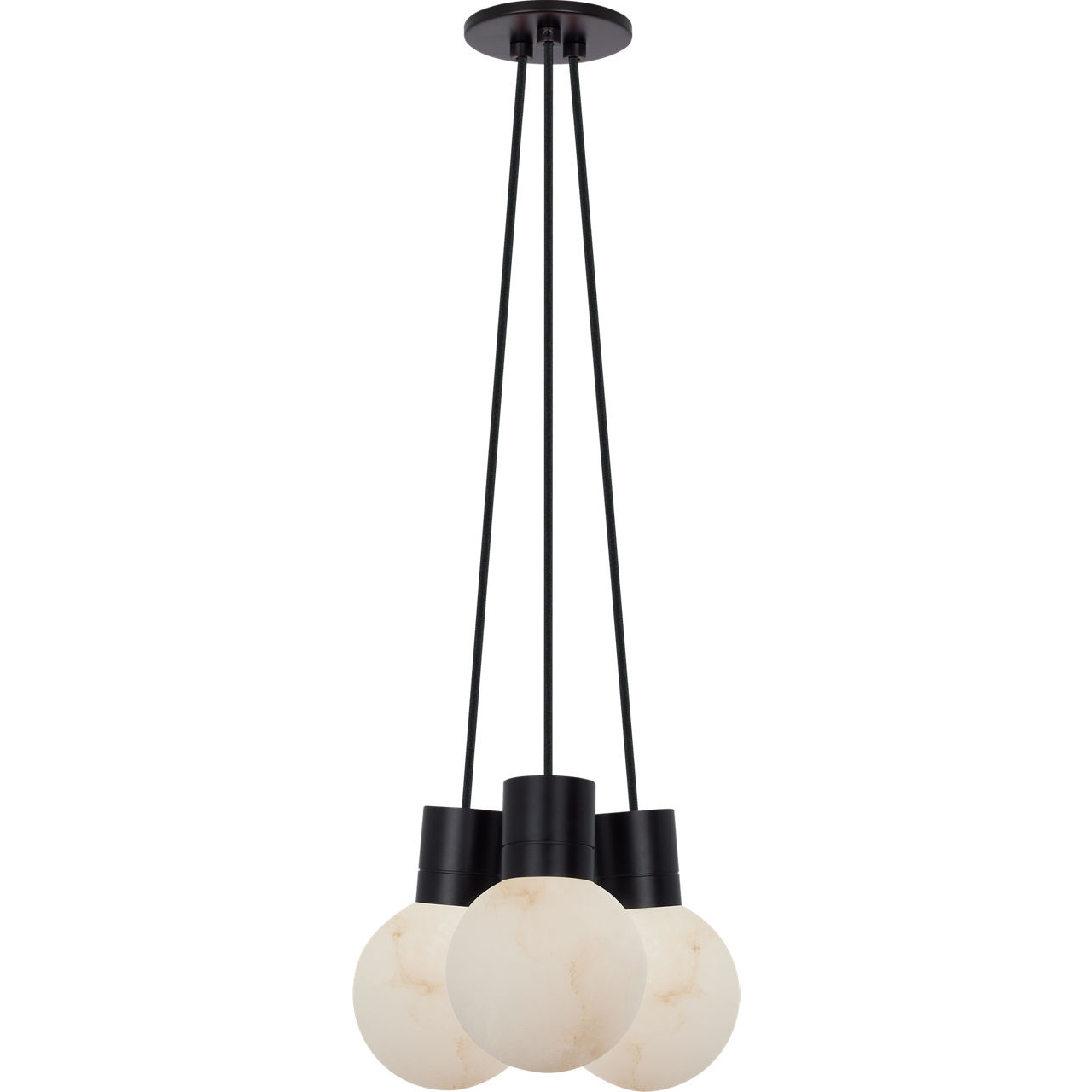 Sean Lavin Mina 3 Light 9 inch Black Chandelier Ceiling Light in Black Cord