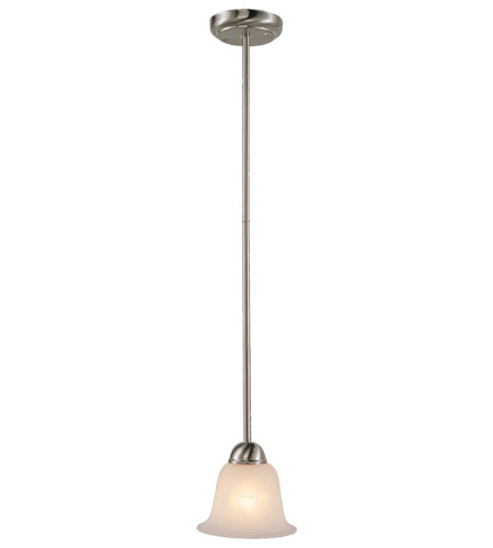 Aspen 1 Light 7 inch Brushed Nickel Mini Pendant Ceiling Light