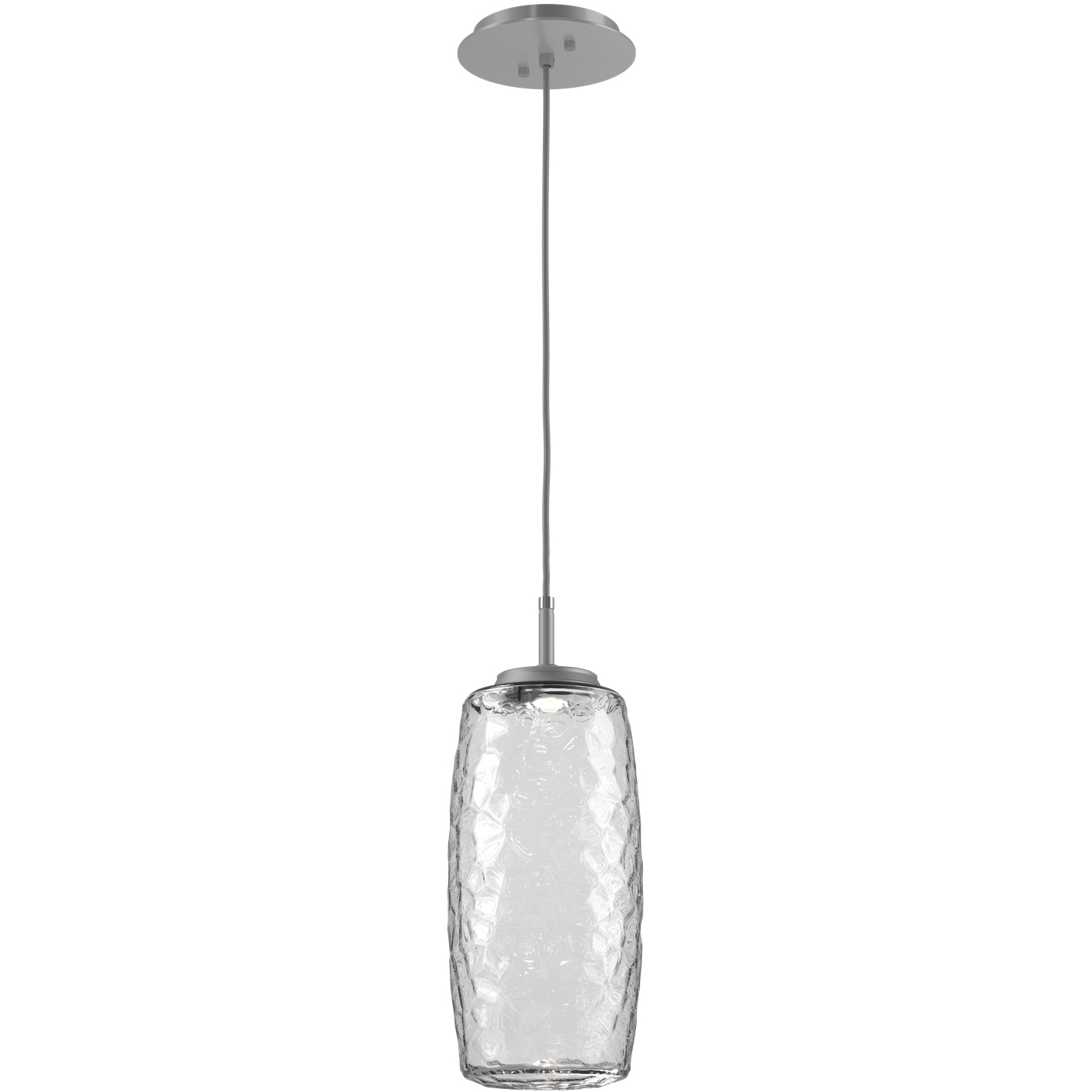 Vessel LED Classic Silver Pendant Ceiling Light in Clear, 2700K LED, Large