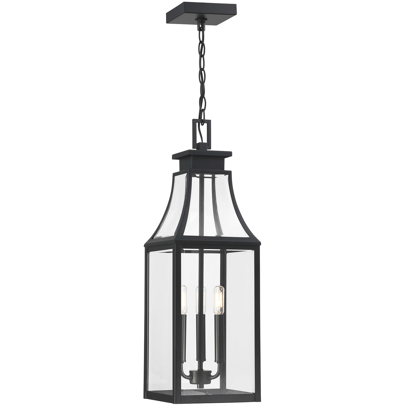 Emery 3 Light 8.25 inch Matte Black Outdoor Hanging Lantern