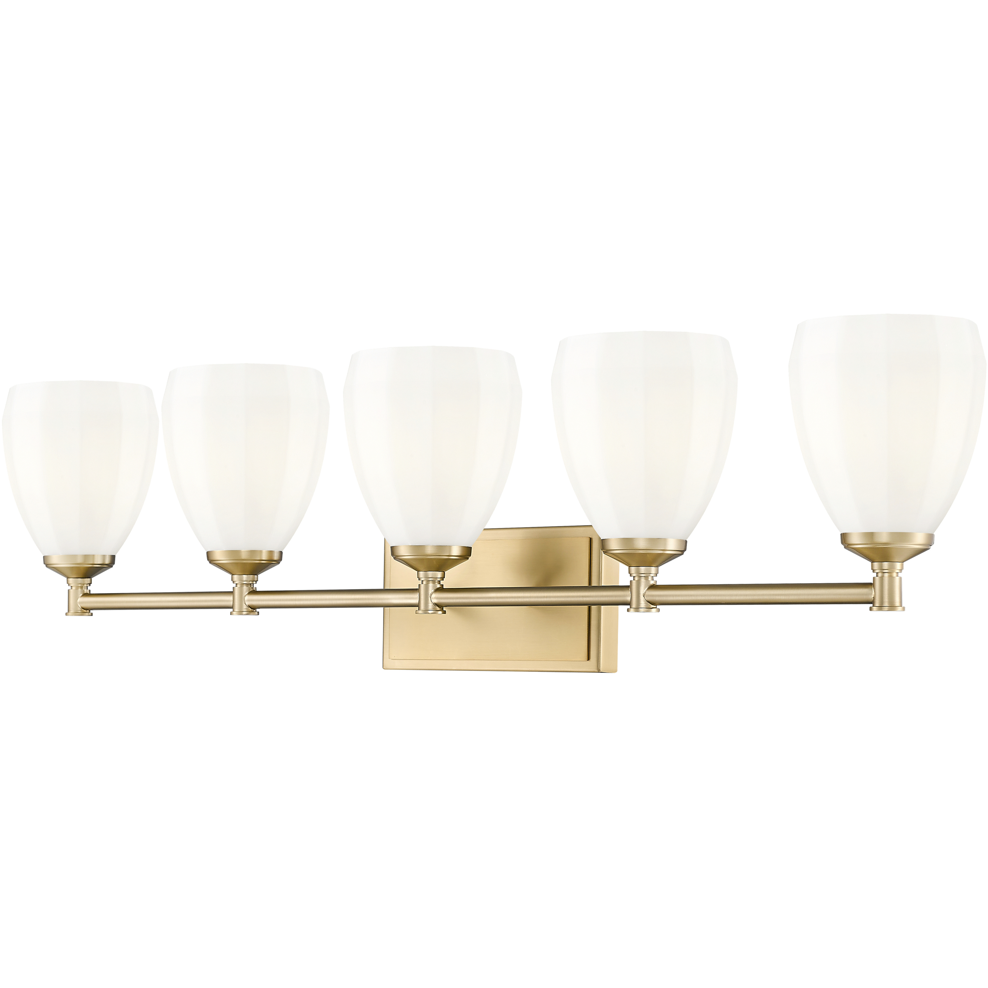 Oren 5 Light 38 inch Modern Gold Bath Vanity Light Wall Light