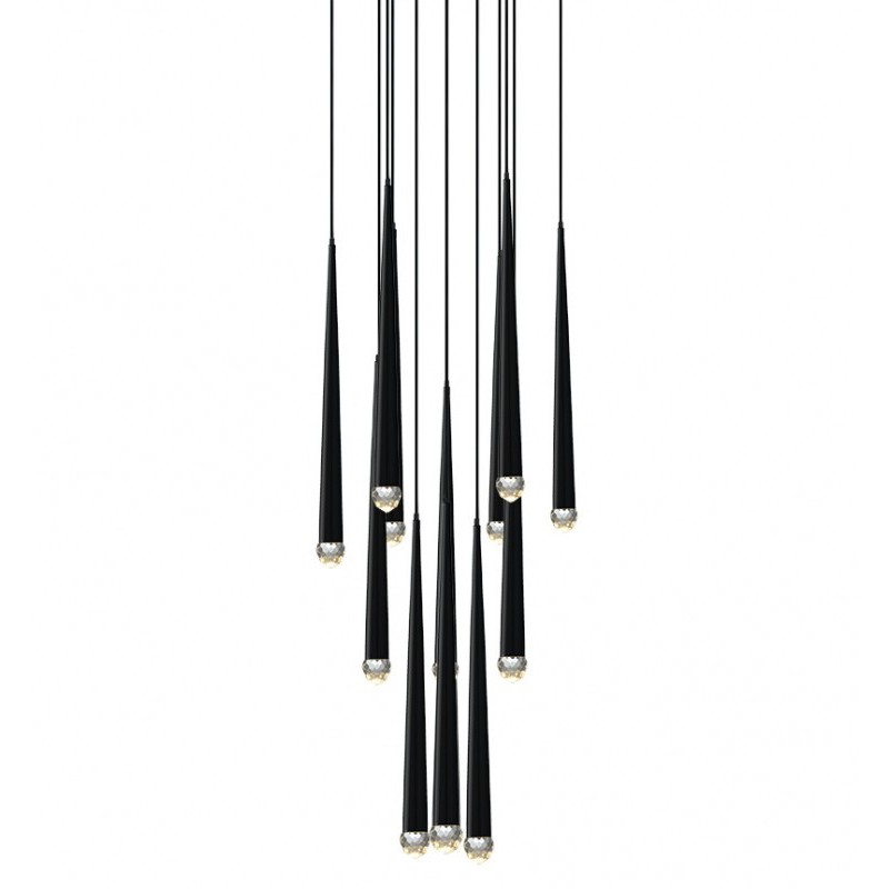Renaie LED 23.63 inch Matte Black Pendant Ceiling Light