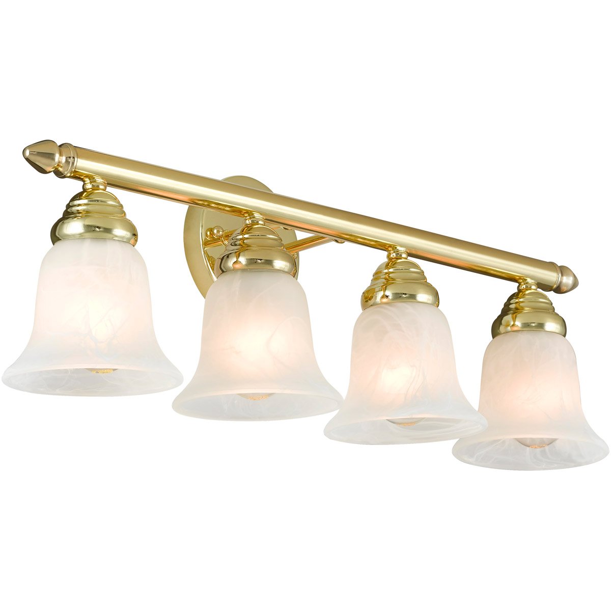 Neptune 4 Light 24 inch Polished Brass Bath Vanity Wall Light