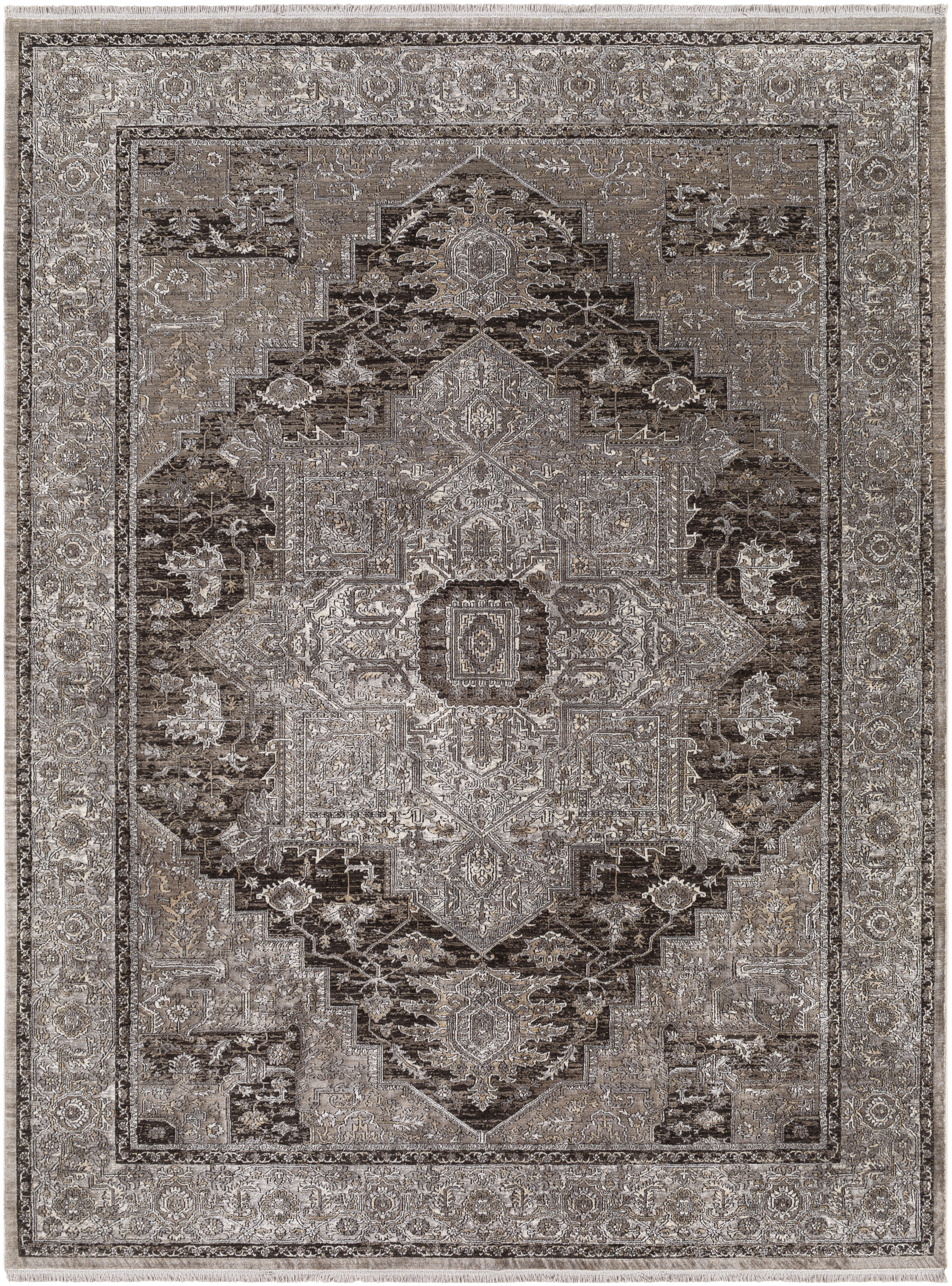 Eclipse 147 X 108 inch Medium Grey Rug in 9 X 12, Rectangle