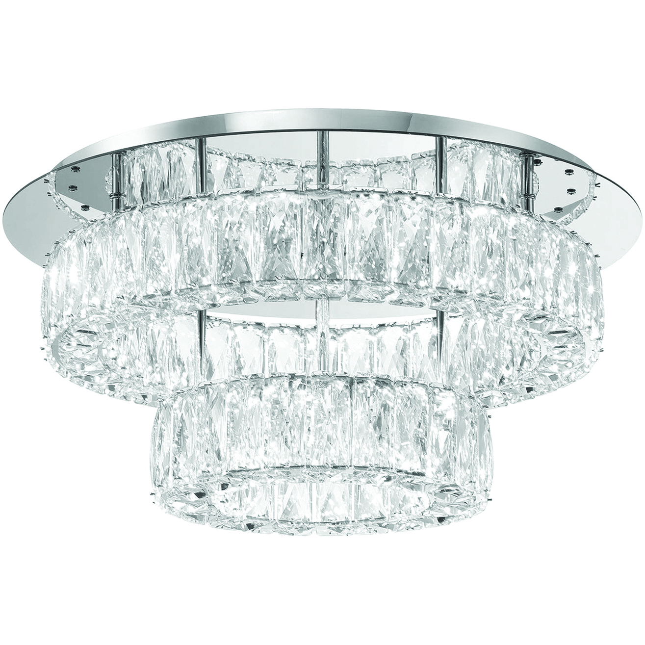 Kinsley 1 Light 20 inch Polished Chrome Flush Ceiling Light