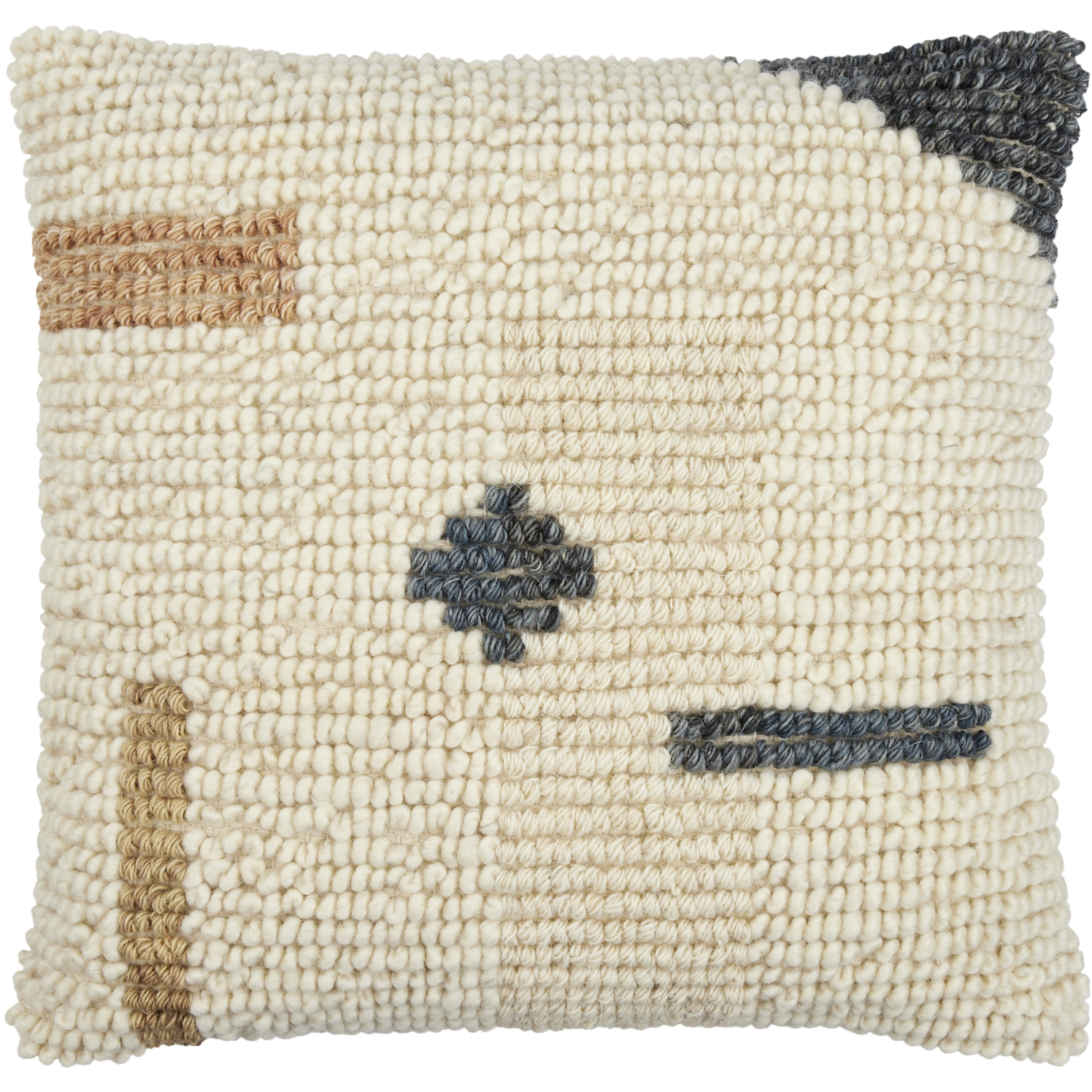 Sand Dunes 22 X 22 inch Beige/Charcoal/Burnt Orange Accent Pillow