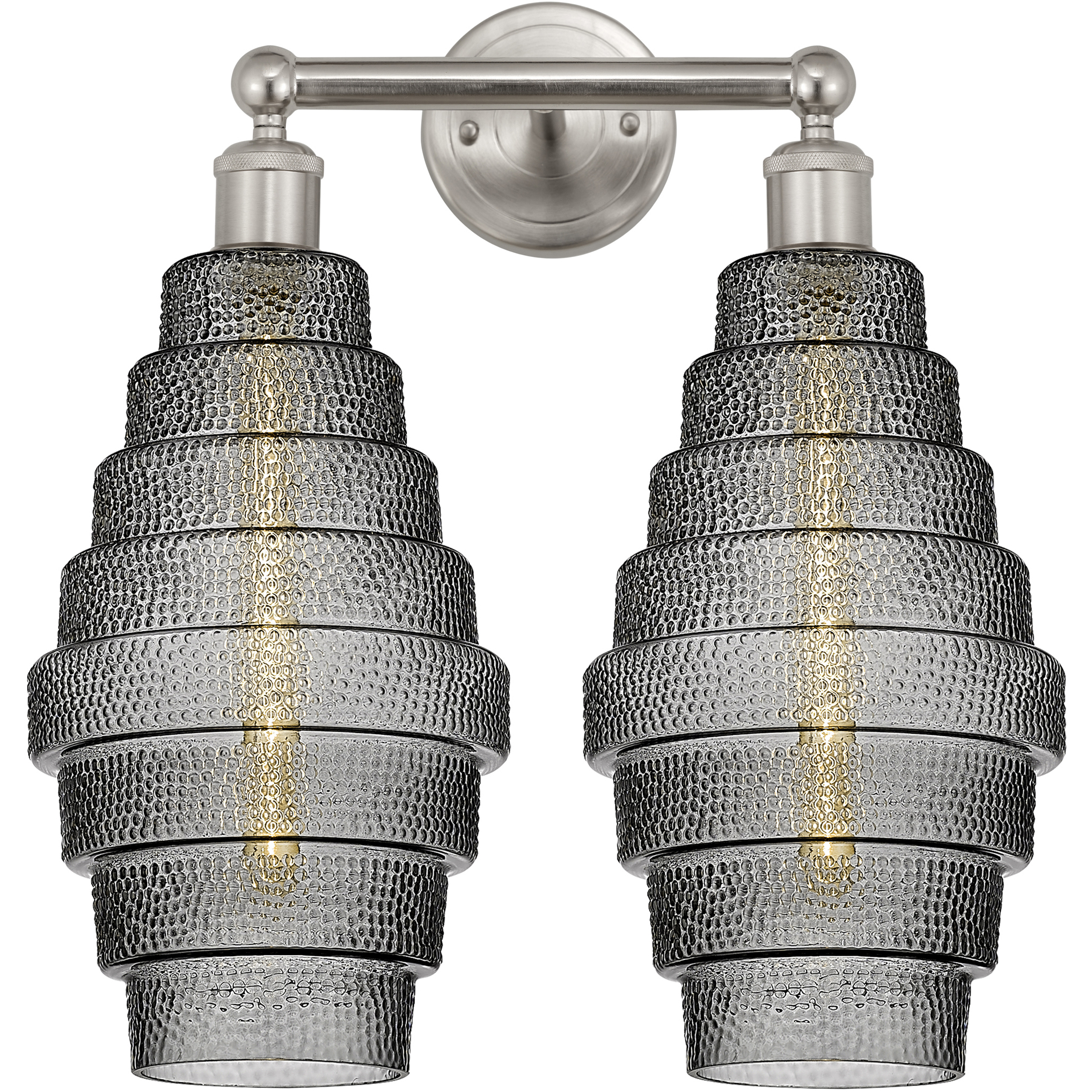 Cascade 2 Light 17 inch Satin Nickel Bath Vanity Light Wall Light in Smoked