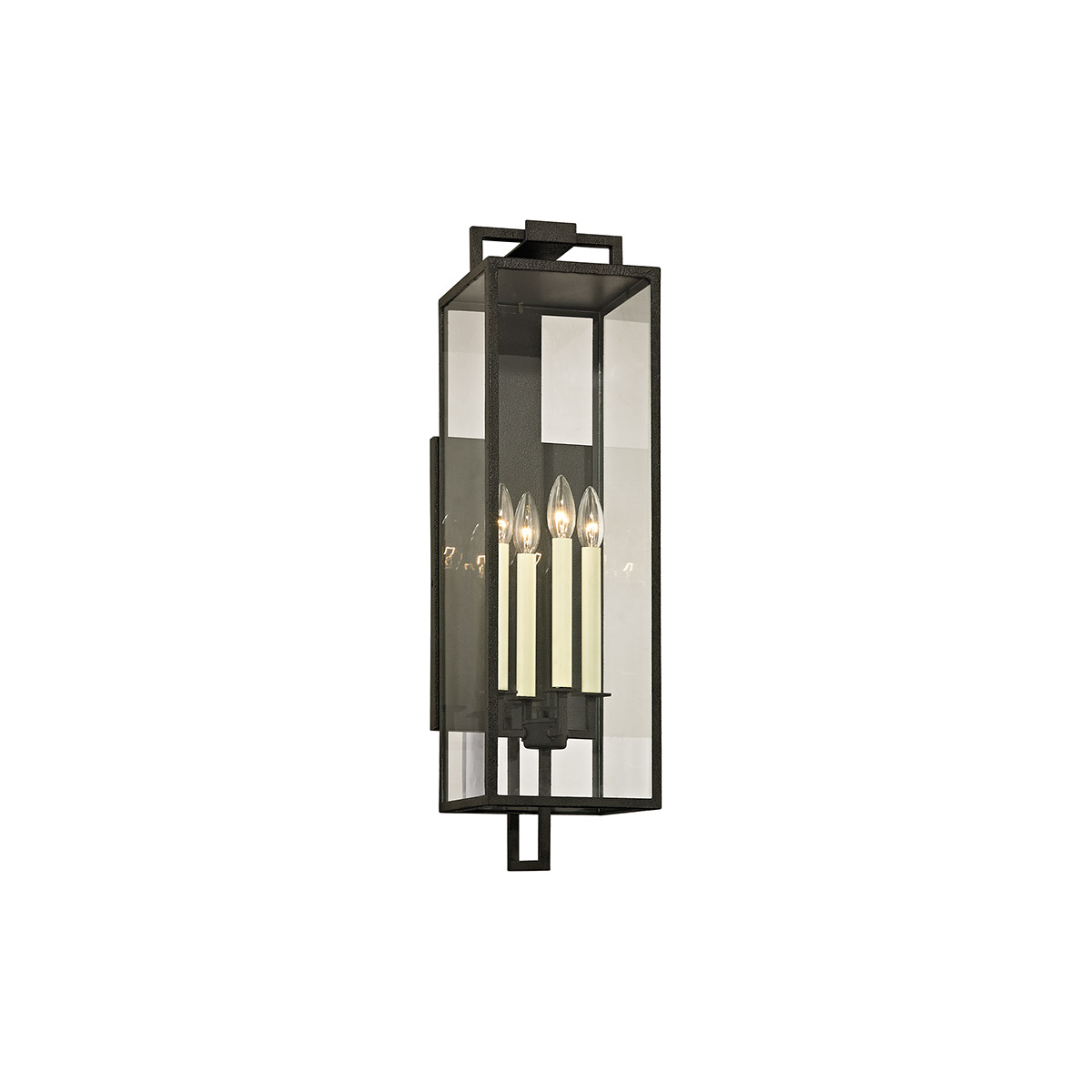 John 4 Light 8 inch Forged Iron Wall Sconce Wall Light