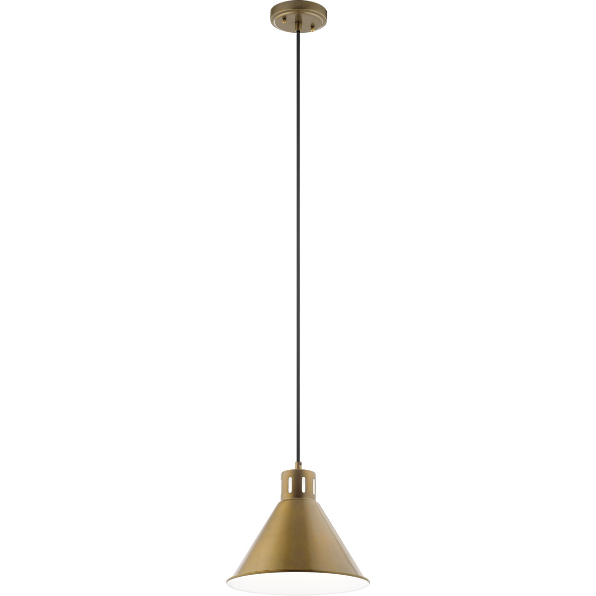 Zailey 1 Light 10.75 inch Natural Brass Pendant Ceiling Light