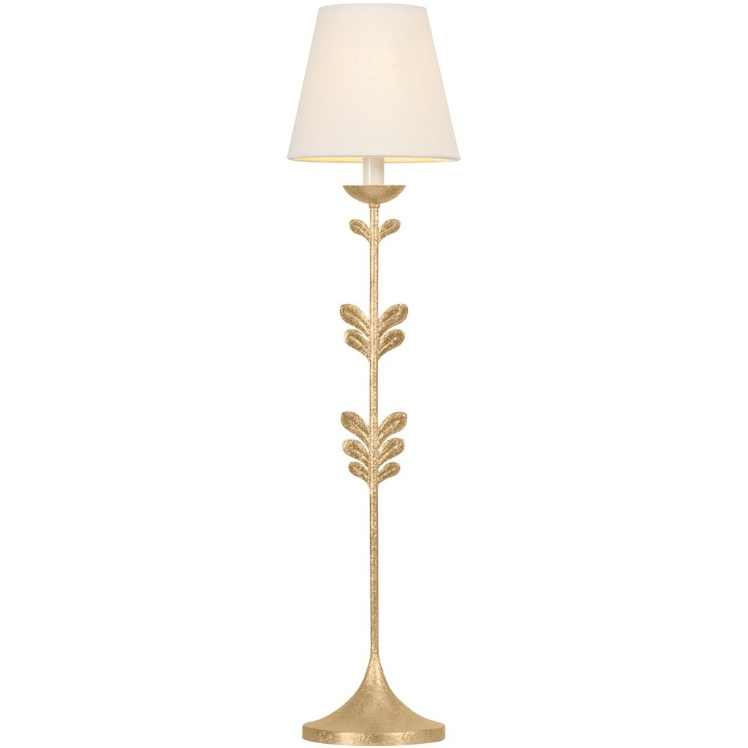 Florian 34 inch 10 watt Vintage Gold Leaf Table Lamp Portable Light