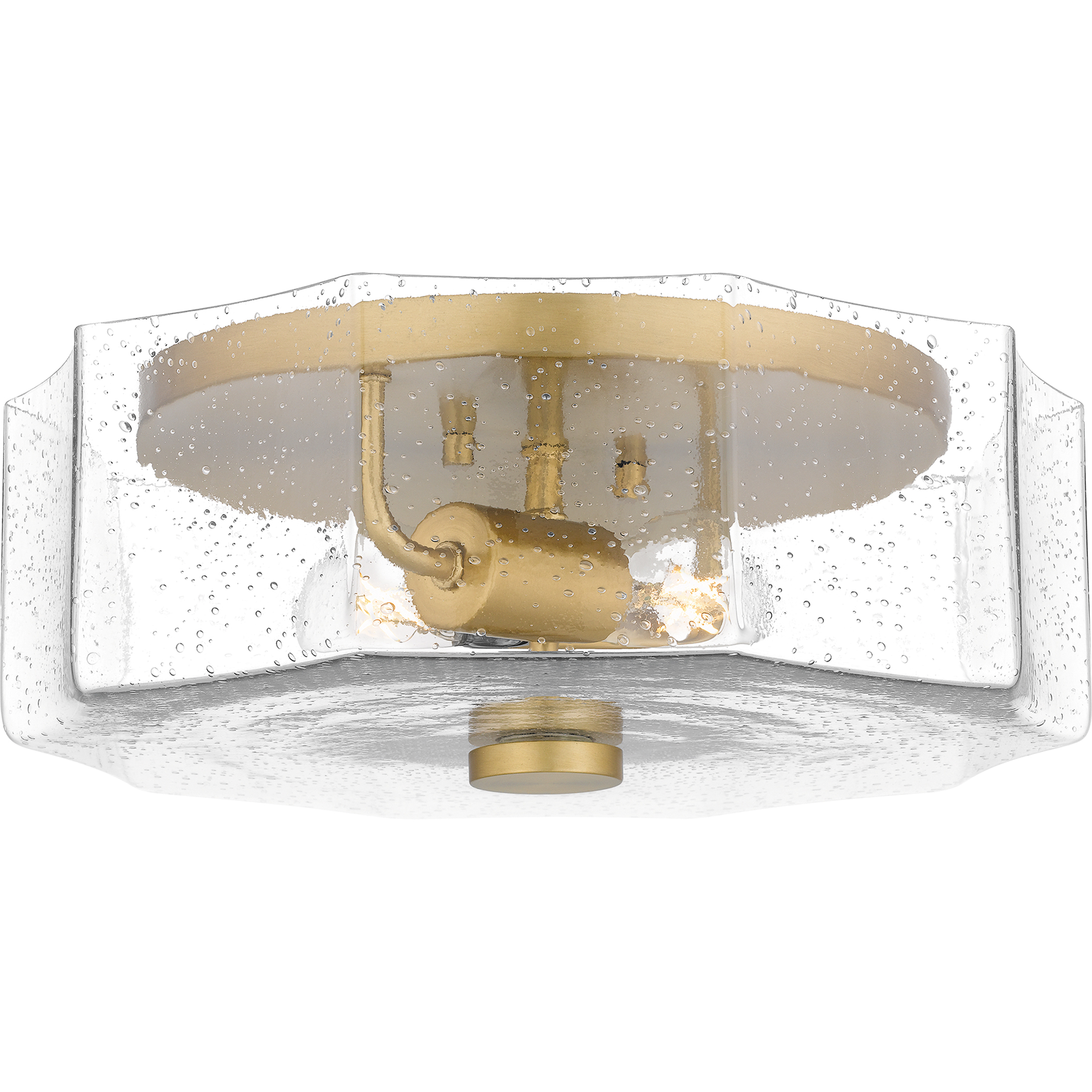 Kaplan 2 Light 14 inch Aged Brass Flush Mount Ceiling Light, Medium