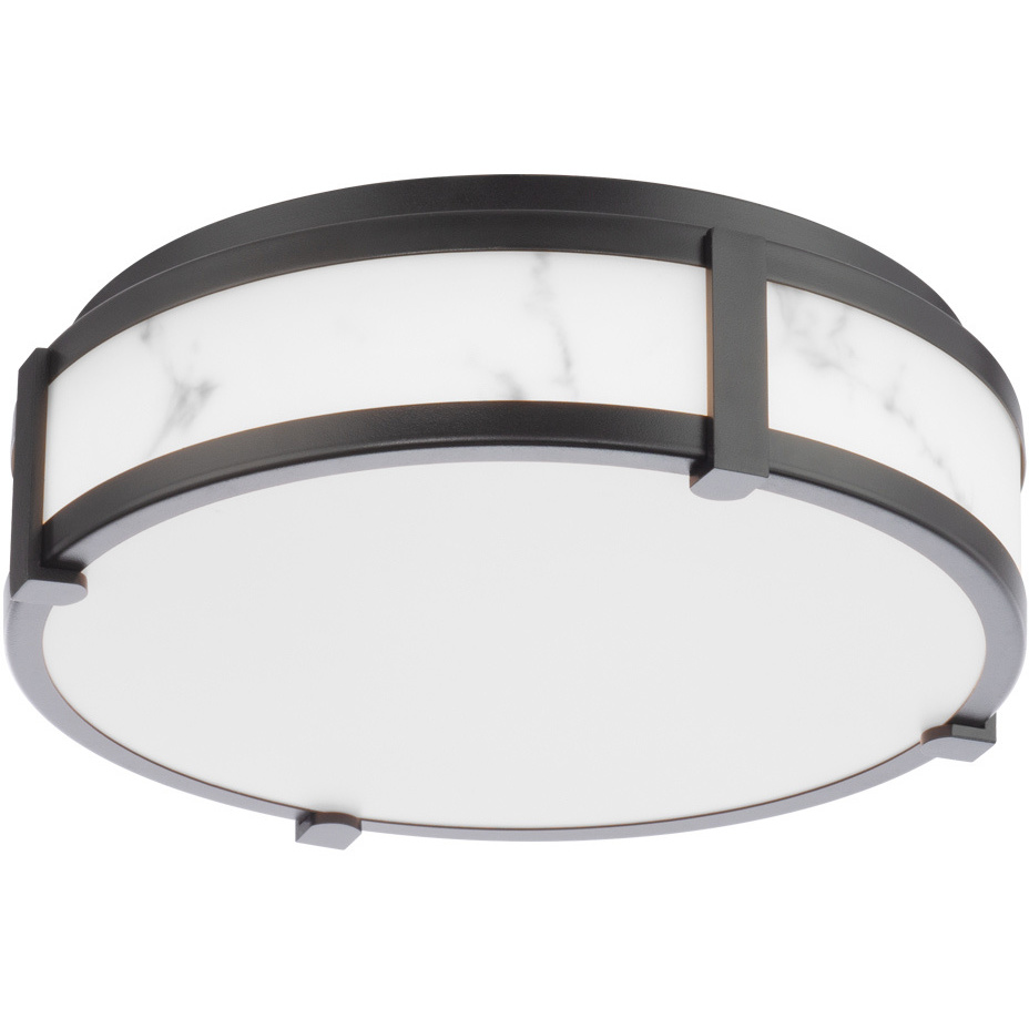 Constantine LED 14 inch Black Flush Mount Ceiling Light, dweLED