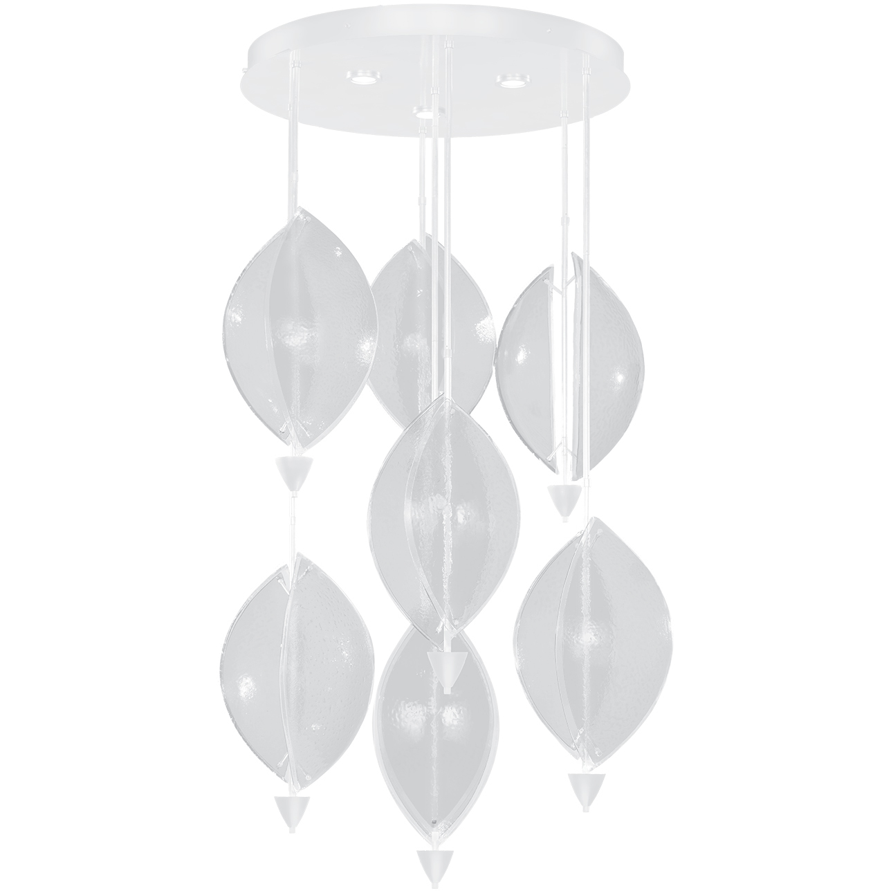 Embark 10 Light 40 inch White Pendant Ceiling Light