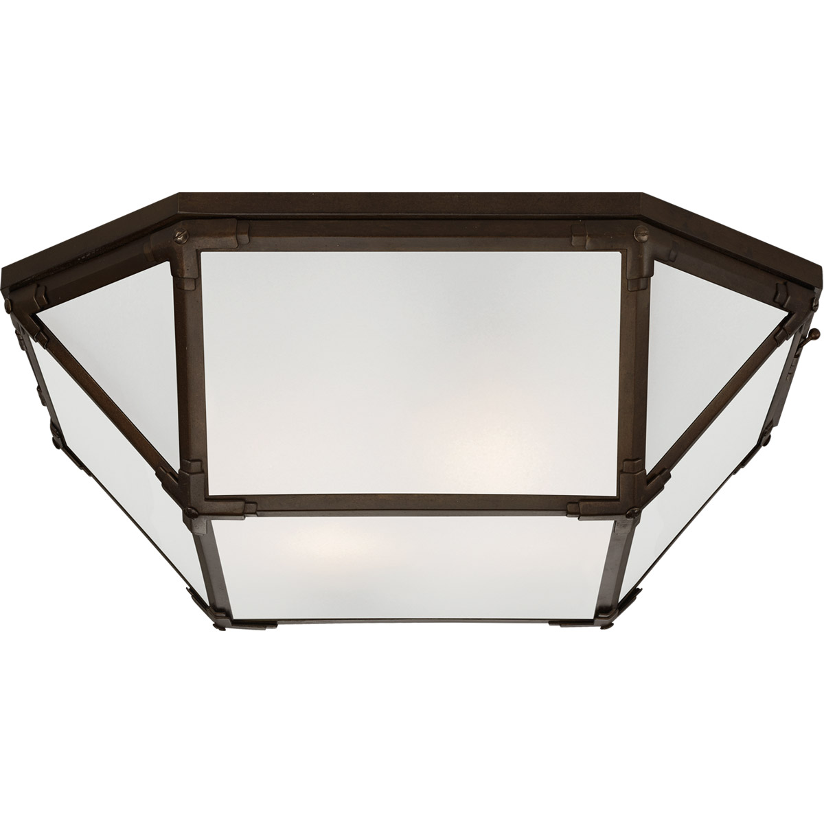 Suzanne Kasler Morris 4 Light 20 inch Antique Zinc Flush Mount Ceiling Light Frosted Glass Large