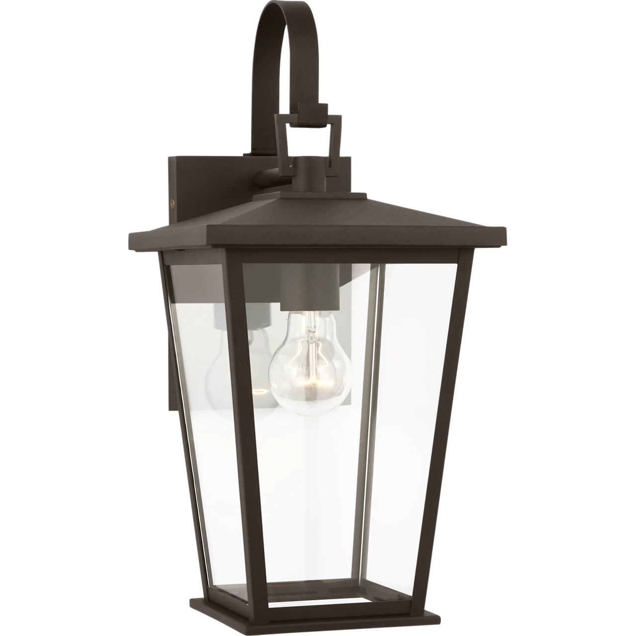 Linton 1 Light 16.25 inch Textured Black Outdoor Wall Lantern, Medium