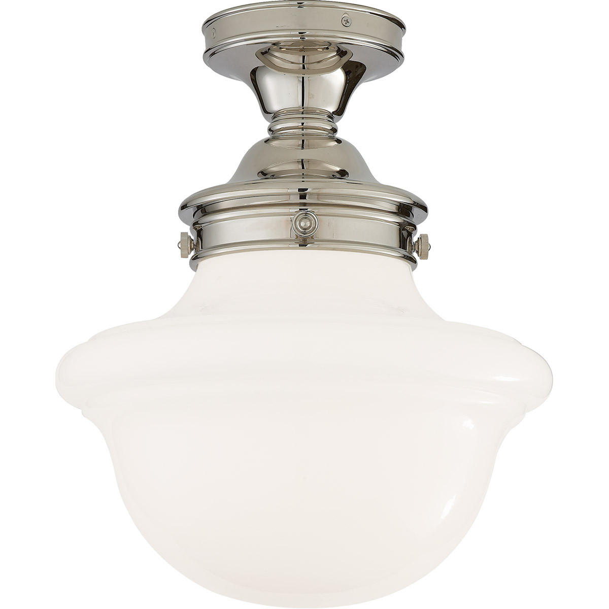 Chapman & Myers Edmond 1 Light 14.5 inch Polished Nickel Flush Mount Ceiling Light