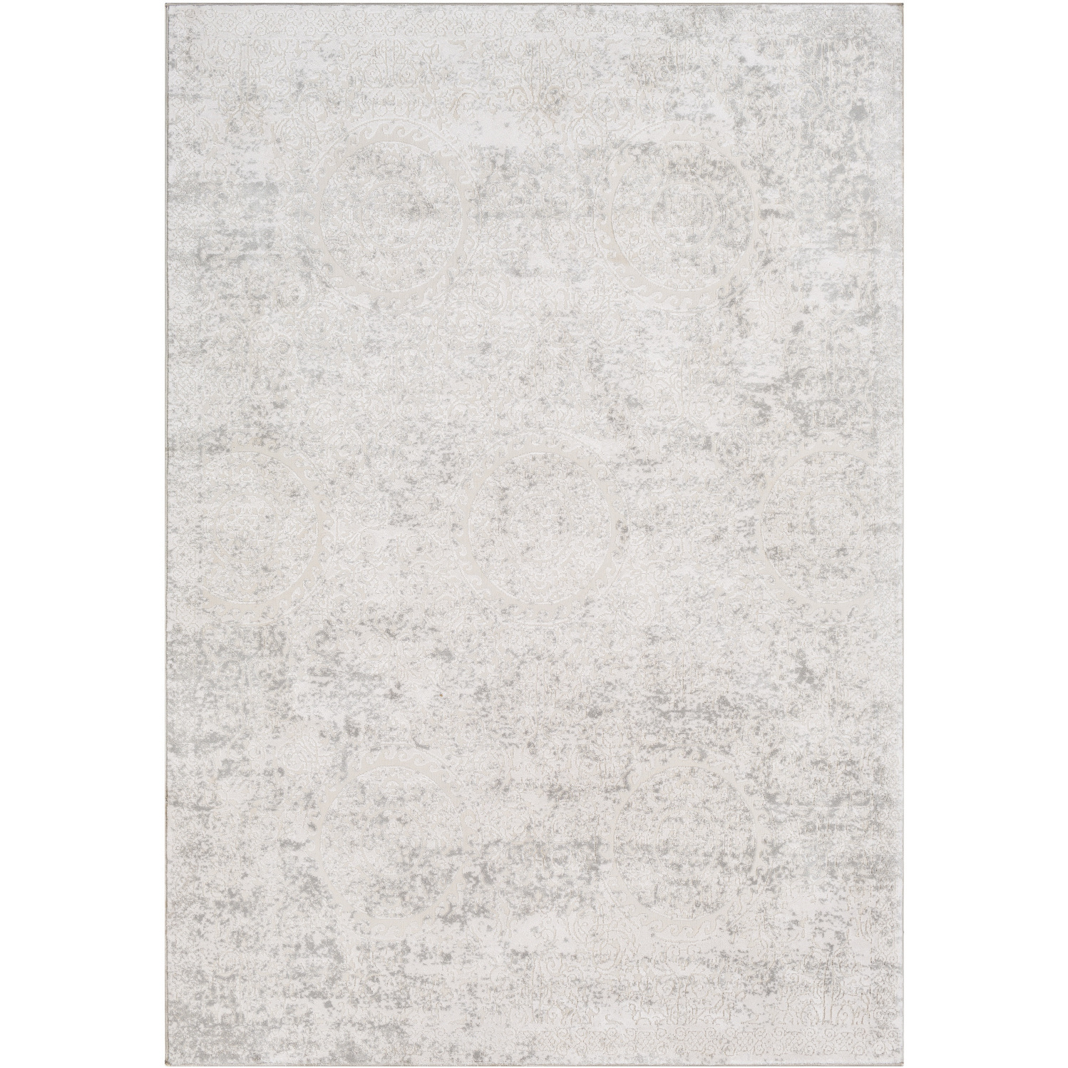 Aisha 60 X 31 inch Light Gray Rug in 3 x 5, Rectangle