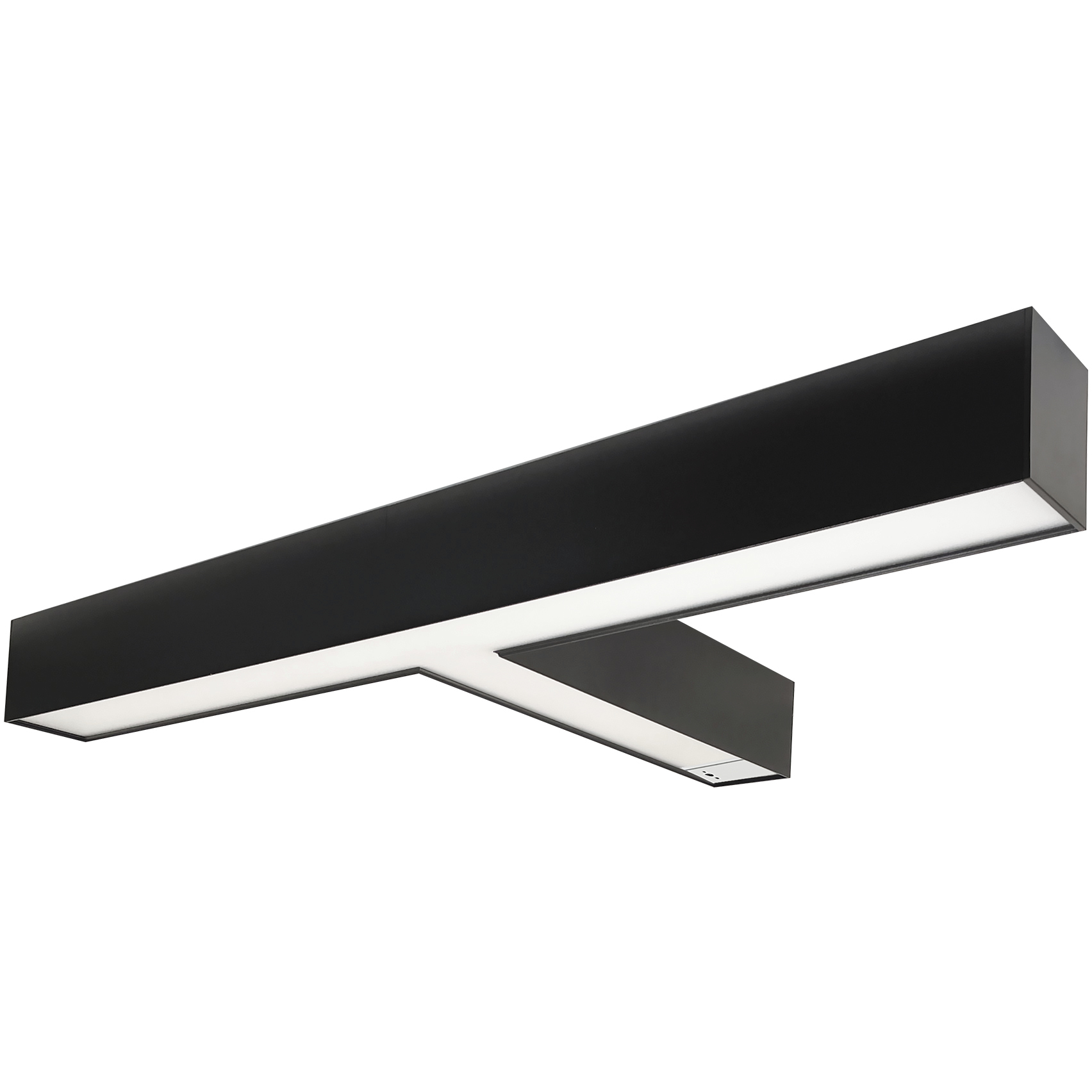 L-Line LED 3.25 inch Black LED Indirect/Direct Linear Ceiling Light, T-Shaped, Selectable CCT