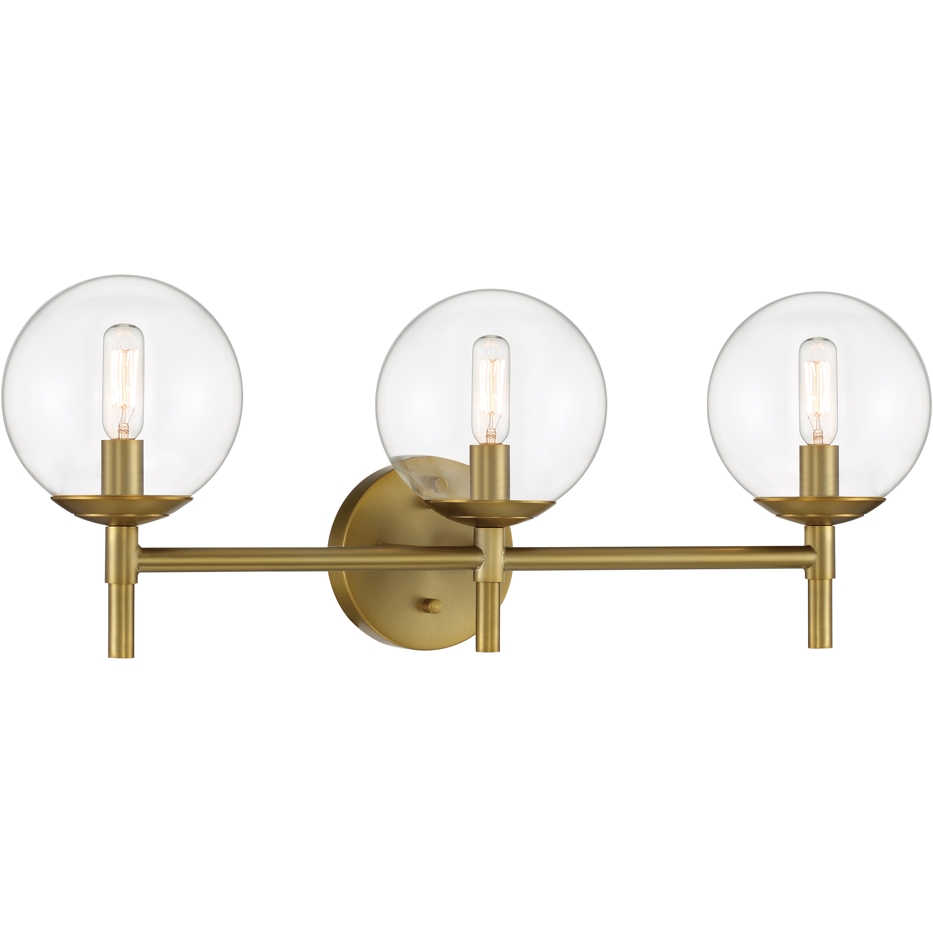 Auresa 3 Light 26 inch Soft Brass Bath Light Wall Light