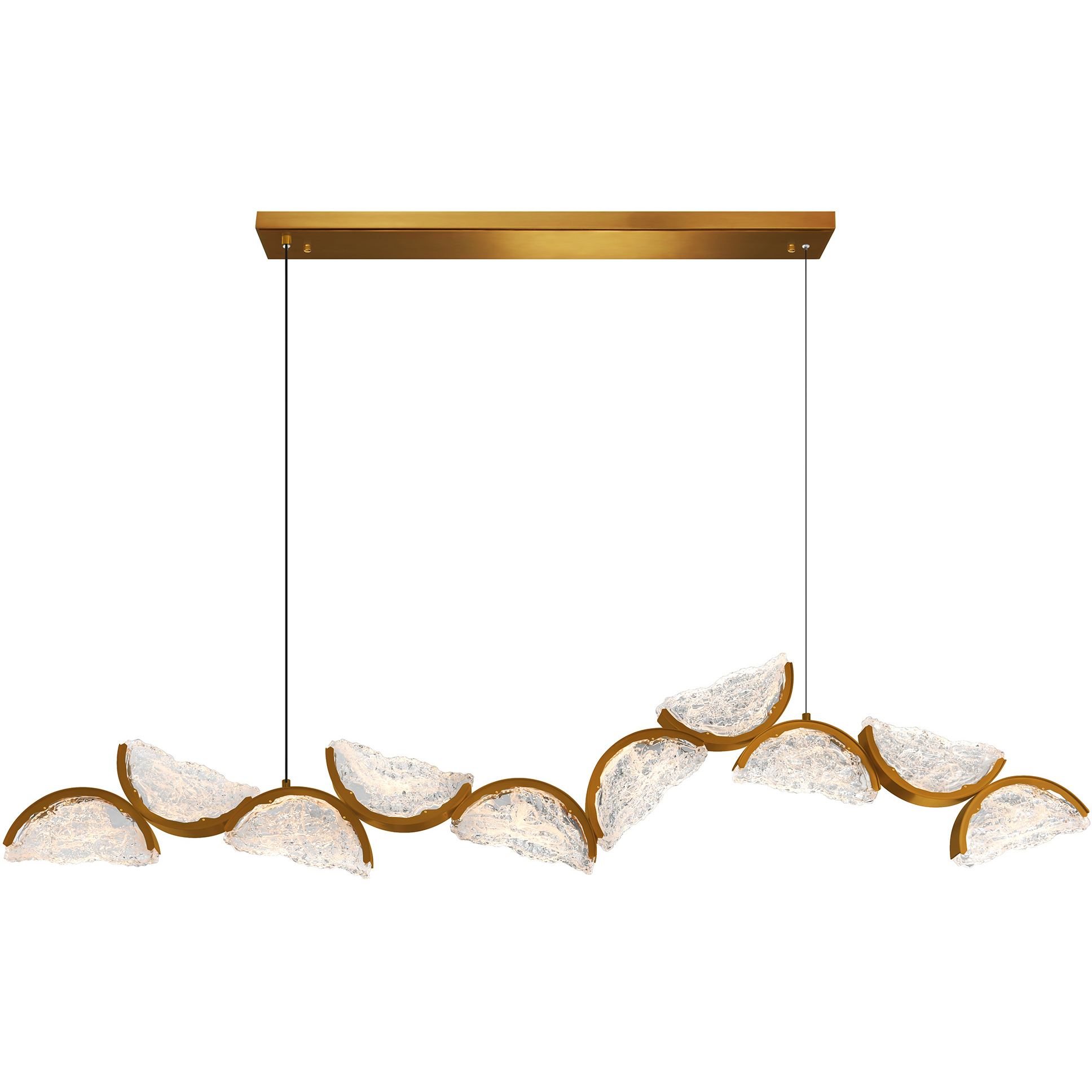 Moon LED 70 inch Brass Chandelier Ceiling Light
