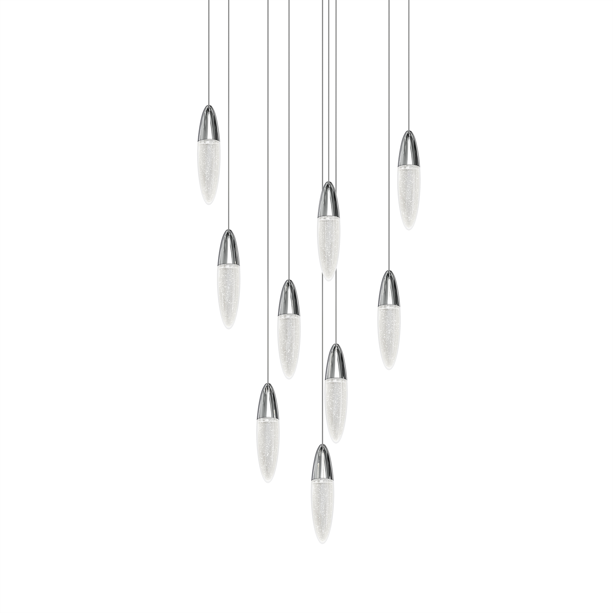 Sultana LED 24.5 inch Polished Brass and Clear Pendant Ceiling Light