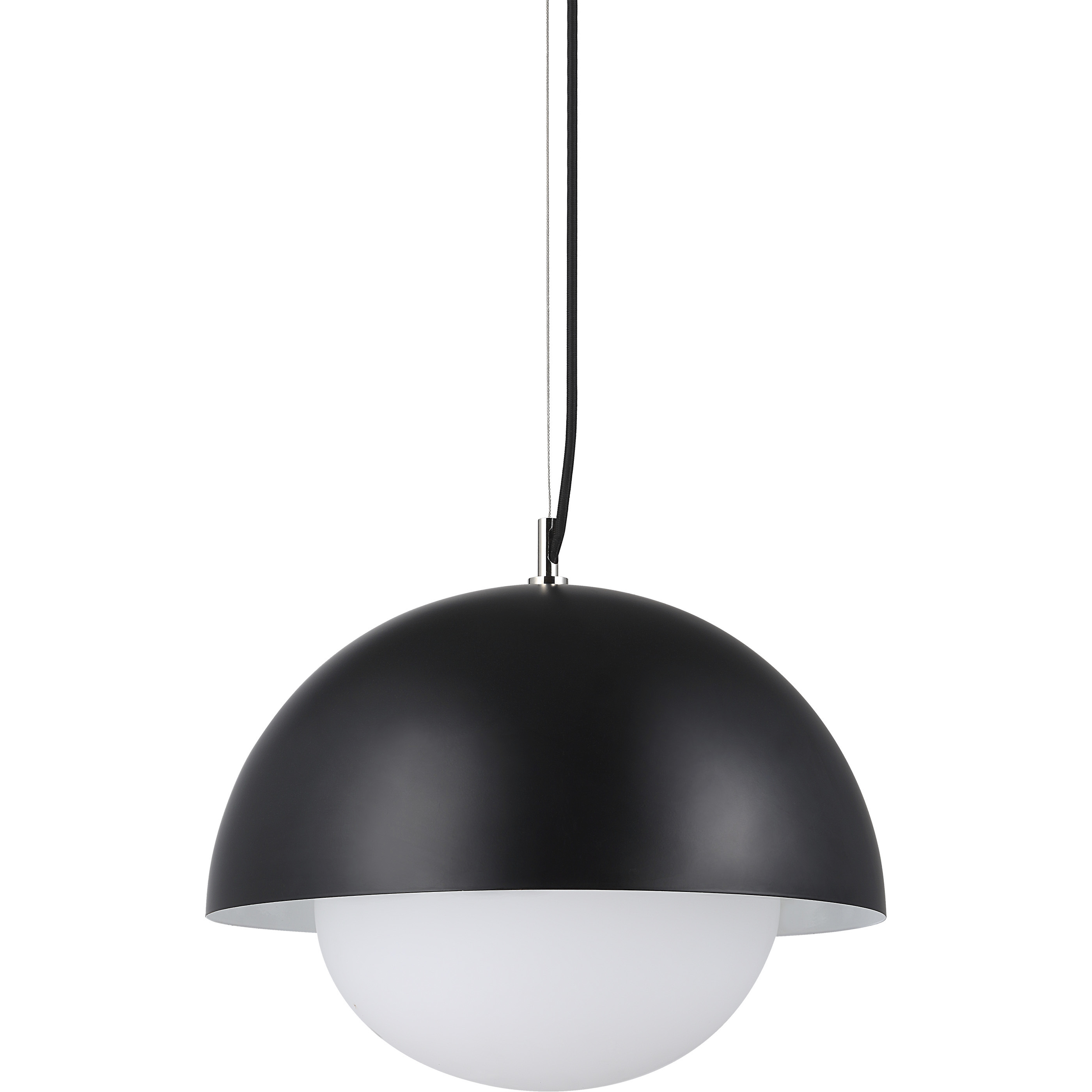 Renwil Antonio LED 15.75 inch Matte Black and Etched White Pendant Ceiling Light LPC4486 - Open Box