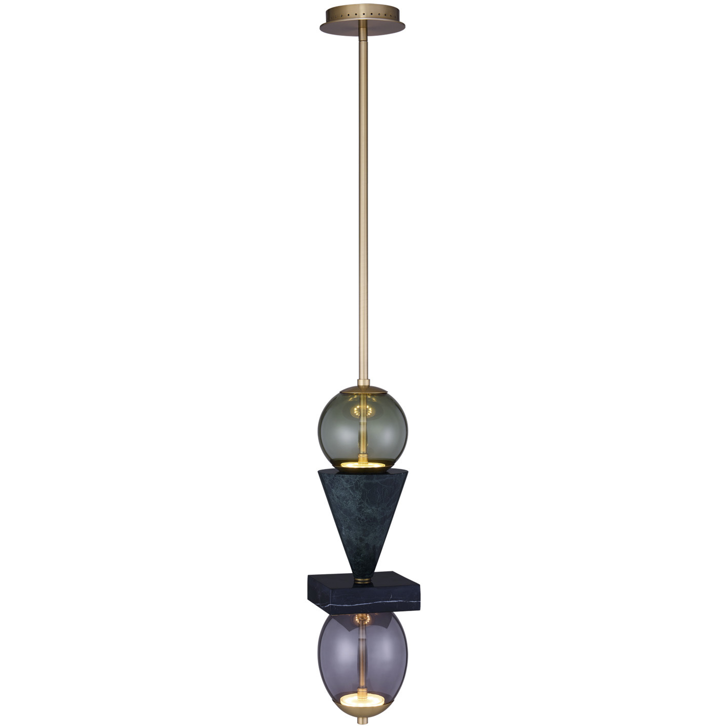 Demi 6.25 inch Winter Brass Pendant Ceiling Light