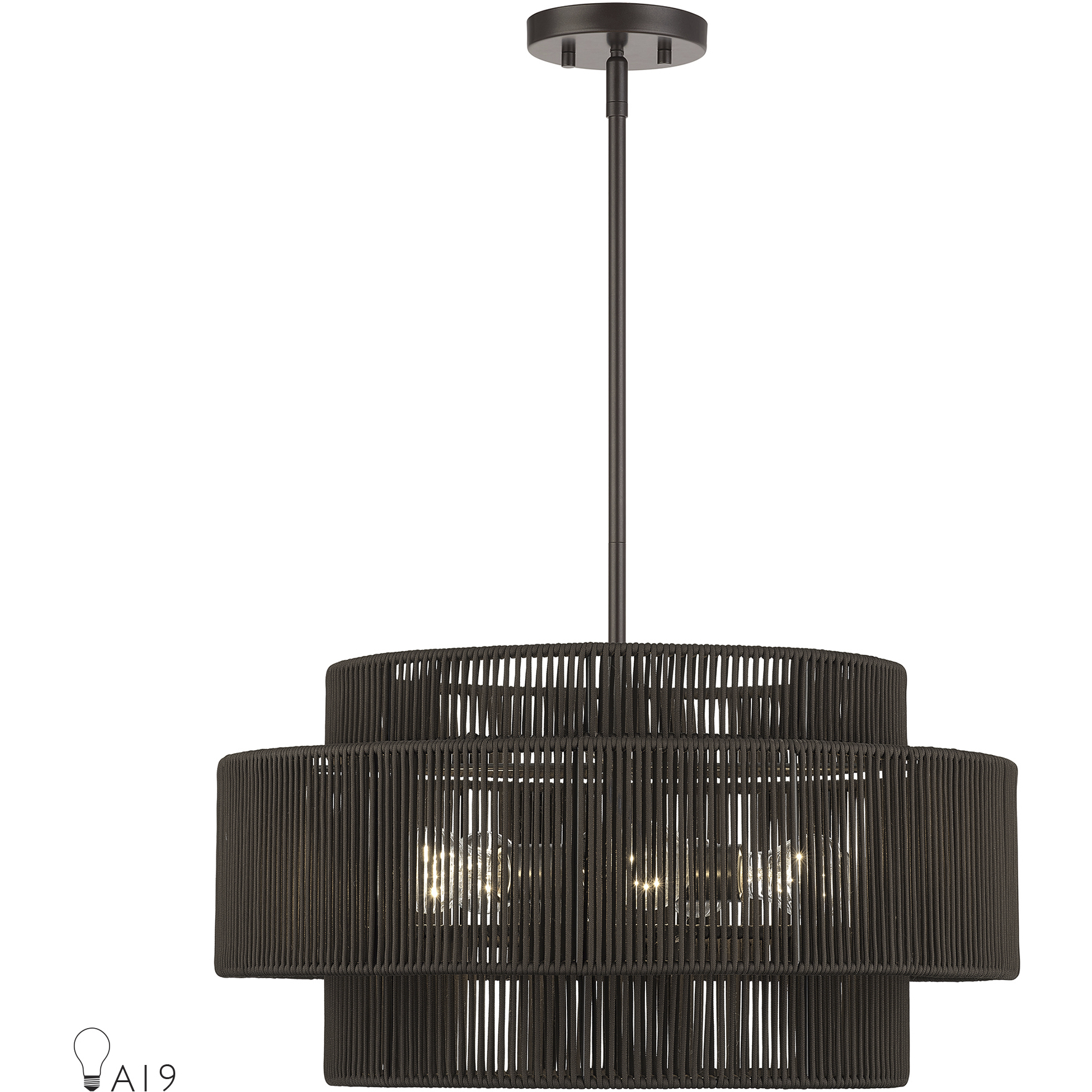 Acordia 5 Light 22 inch English Bronze Pendant Chandelier Ceiling Light