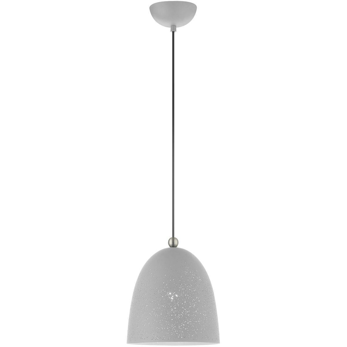 Arlington 1 Light 9.5 inch Nordic Gray with Brushed Nickel Accents Pendant Ceiling Light