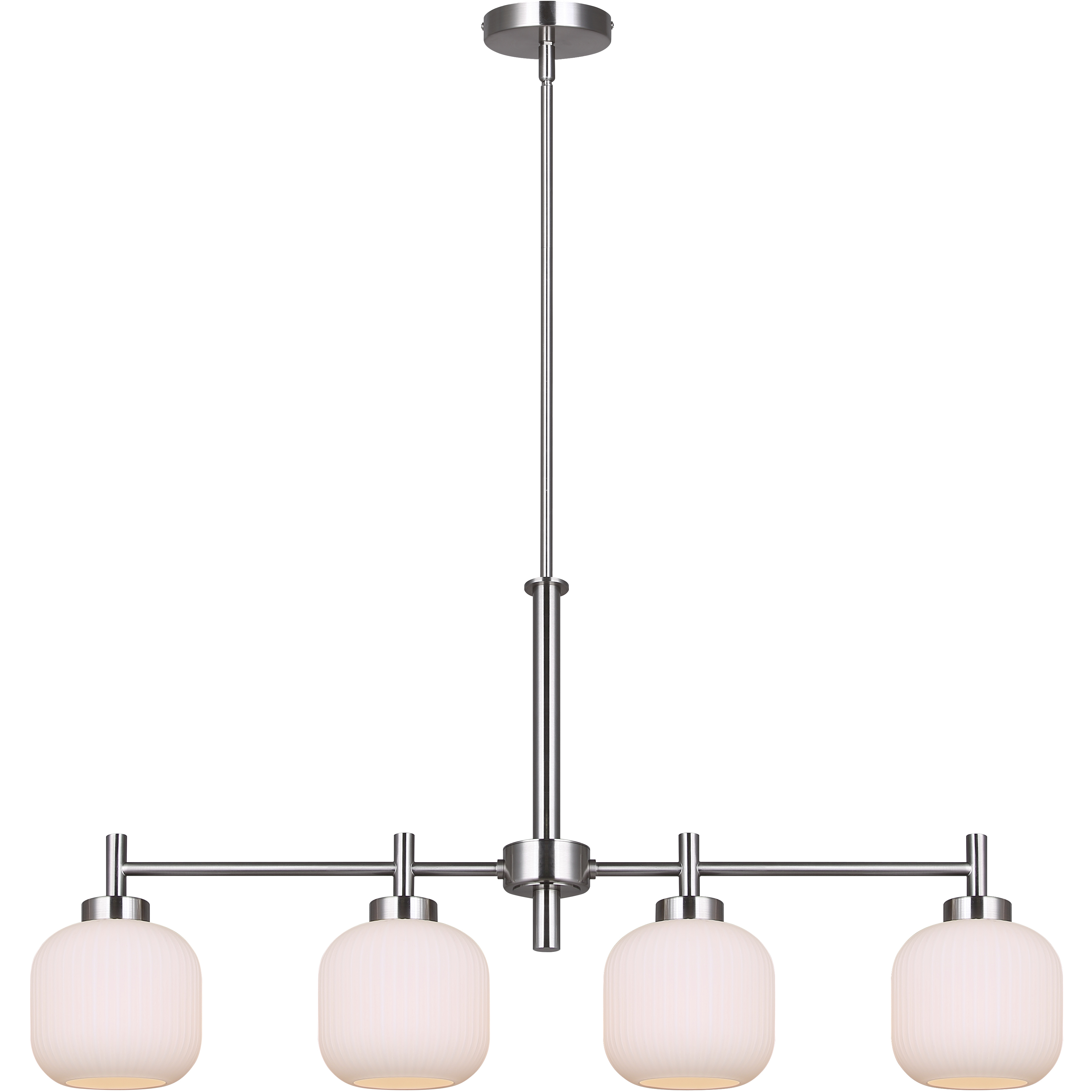 Mallory 4 Light 36.38 inch Brushed Nickel Chandelier Ceiling Light