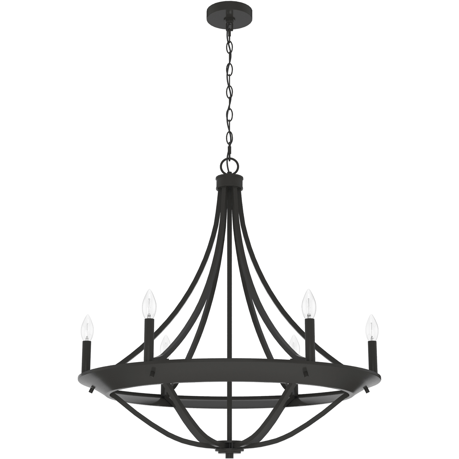 Perch Point 6 Light 30 inch Noble Bronze Chandelier Ceiling Light