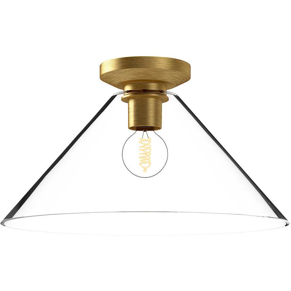 Alora Mood Salem 1 Light 14.13 inch Brushed Gold Flush Mount Ceiling Light