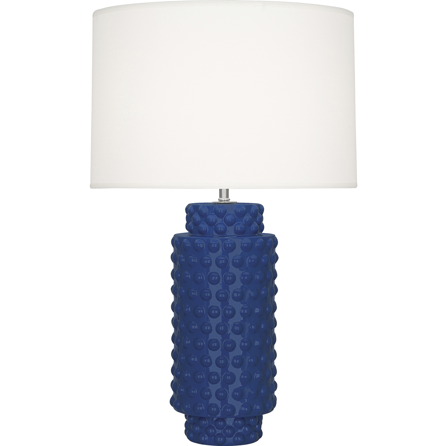 Dolly 27.5 inch 150 watt Cobalt Glazed Textured Ceramic Table Lamp Portable Light in Fondine