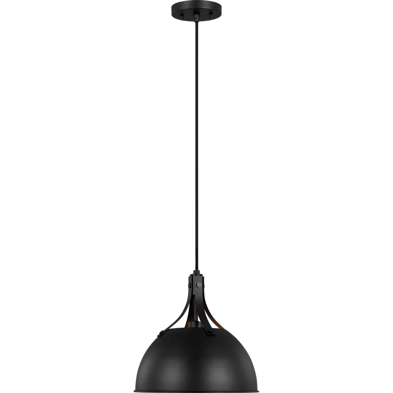 Rockland 1 Light 11.75 inch Midnight Black Pendant Ceiling Light