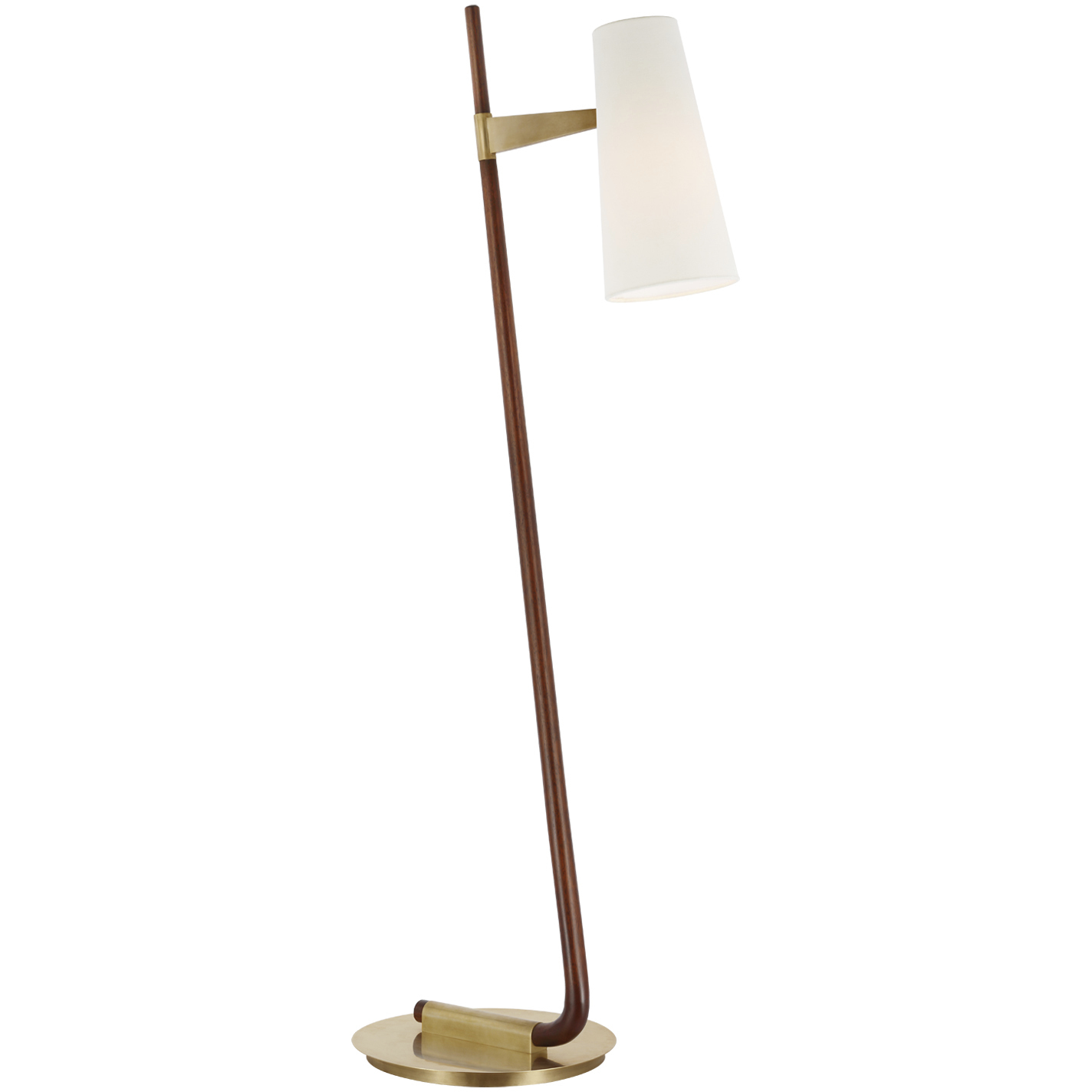AERIN Katia 56.75 inch 15 watt Mahogany and Hand-Rubbed Antique Brass Floor Lamp Portable Light