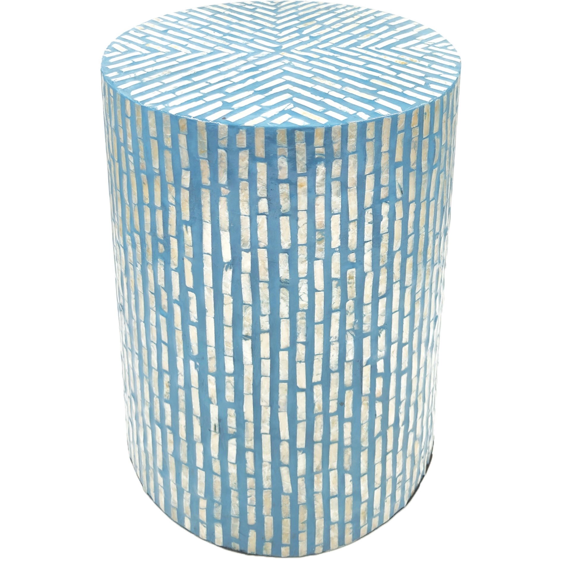 Anita 19.7 inch Blue Stool, Round
