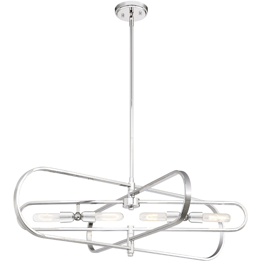 Kenzo 4 Light 38 inch Polished Nickel Island Pendant Ceiling Light