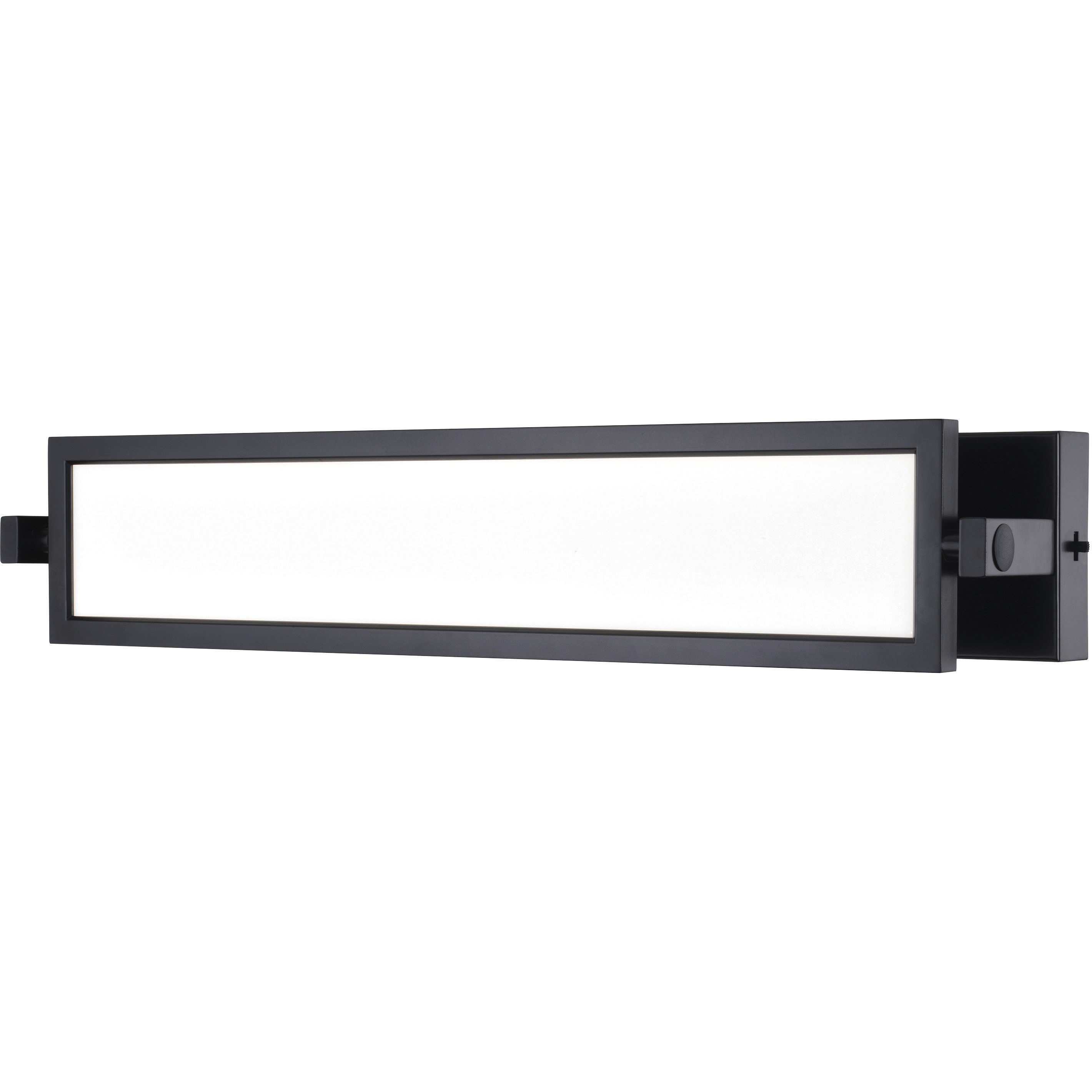 Fremont LED 27 inch Matte Black Bathroom Vanity Wall Light, Rotating Light