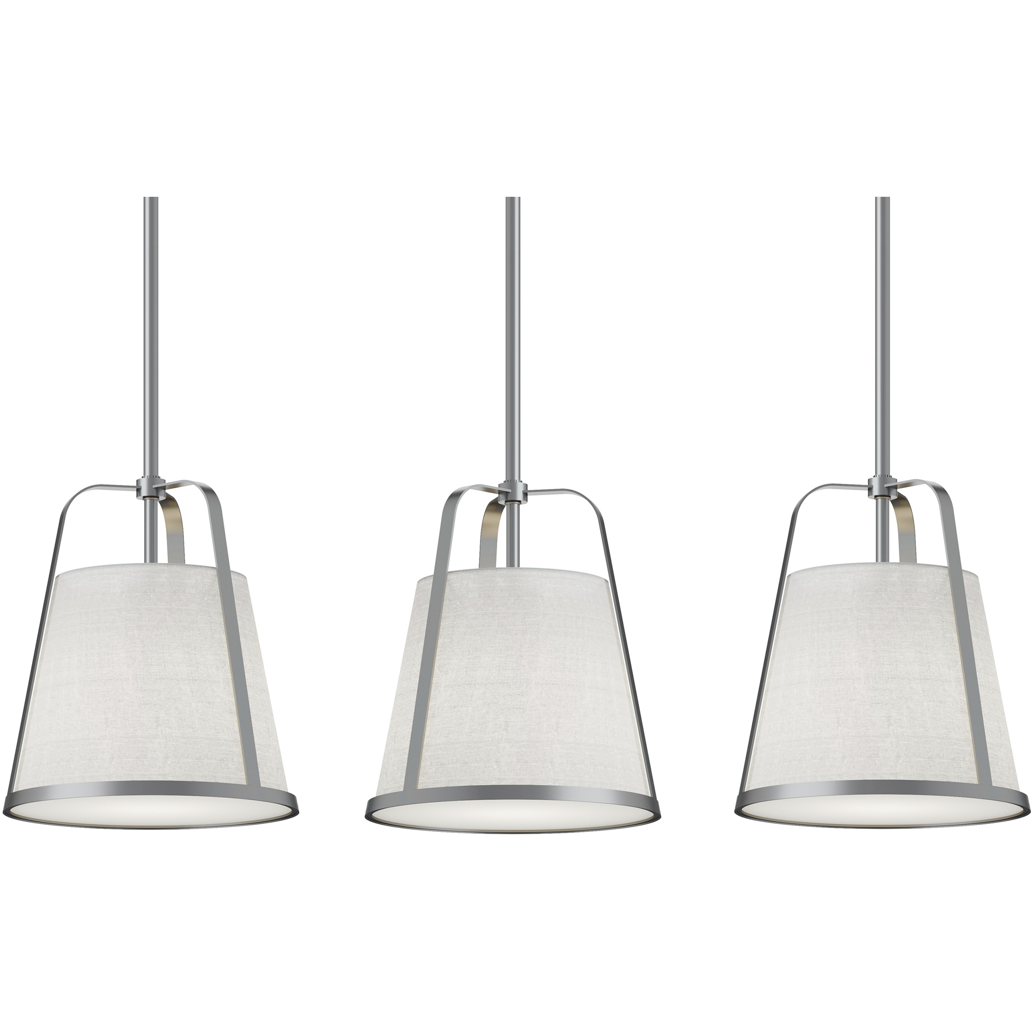 Lizzette 3 Light 36 inch Satin Nickel Linear Pendant Ceiling Light